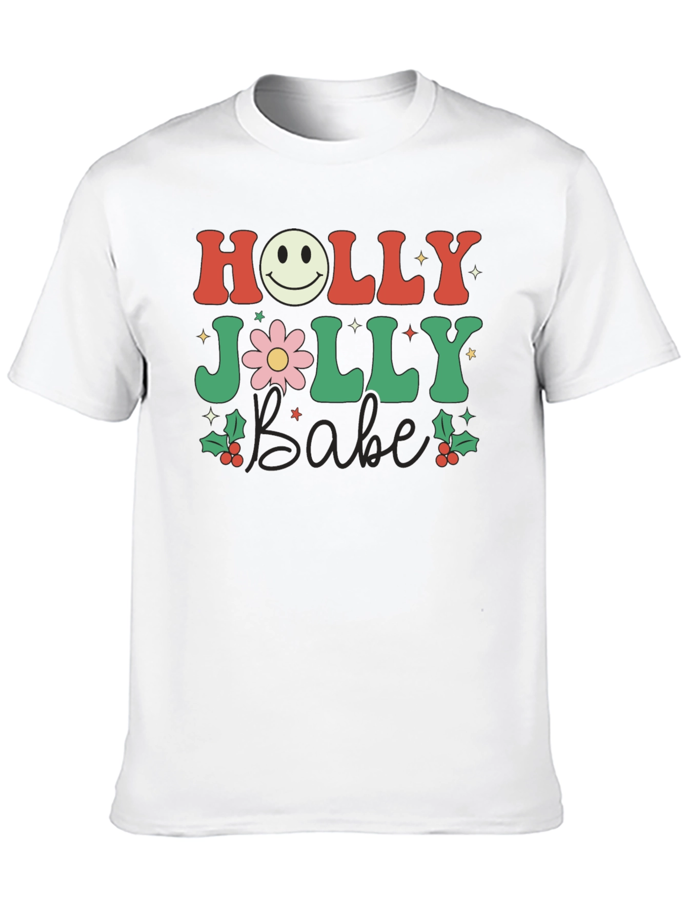 Holly Jolly Babe Retro Graphic Tee - 10