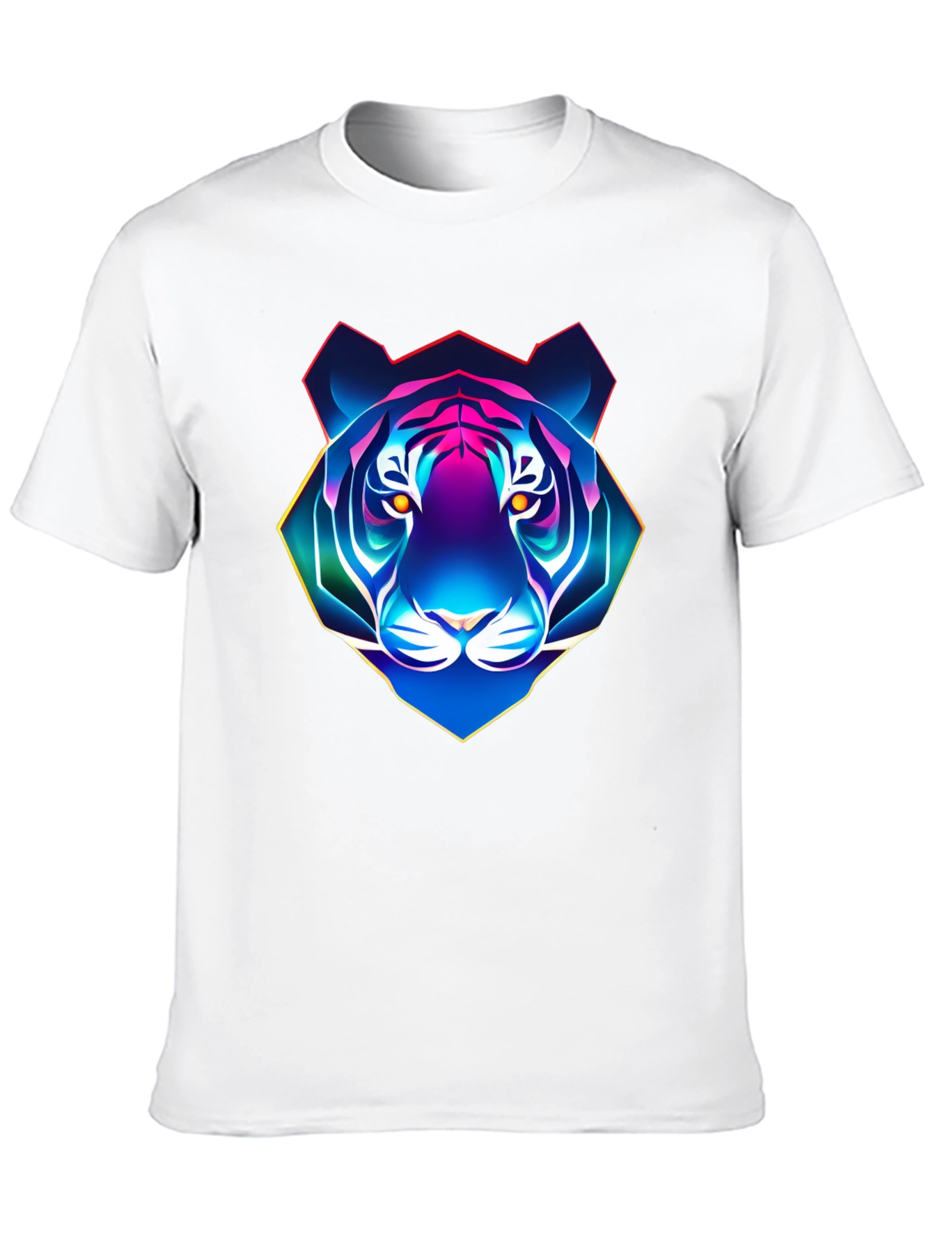 Black Neon Tiger Graphic T-Shirt - Men's Black Tee view 10