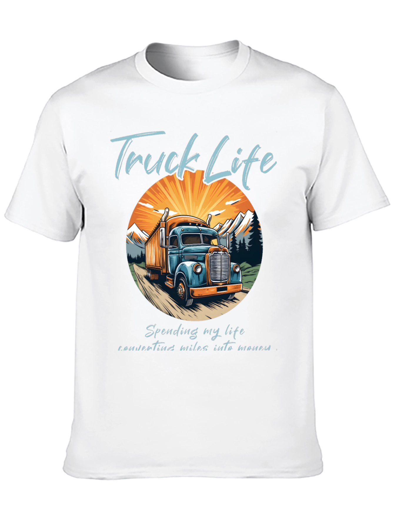 Black Truck Life Tee - Convert Miles Into Money view 10