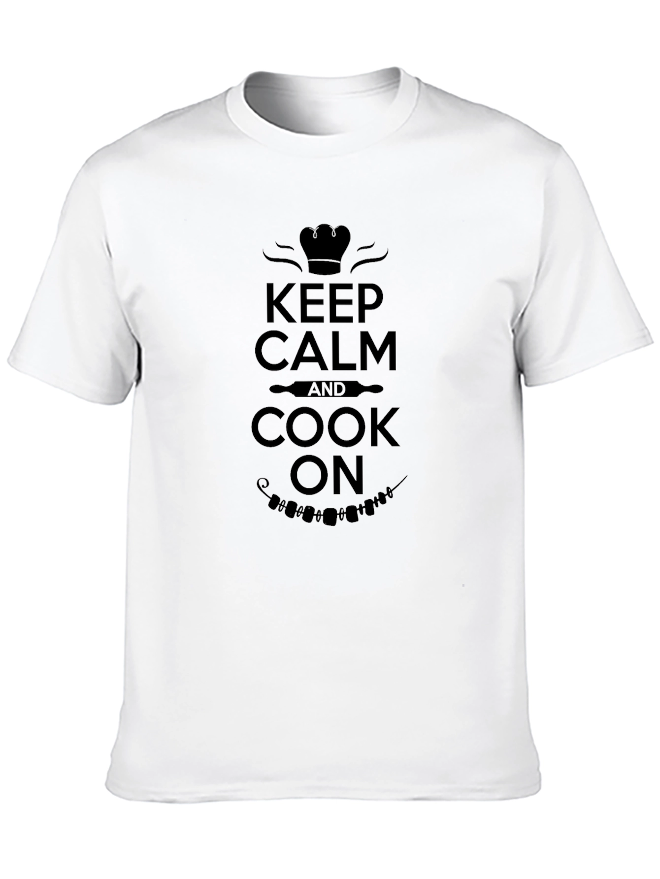 Black Keep Calm and Cook On Black T-Shirt view 10
