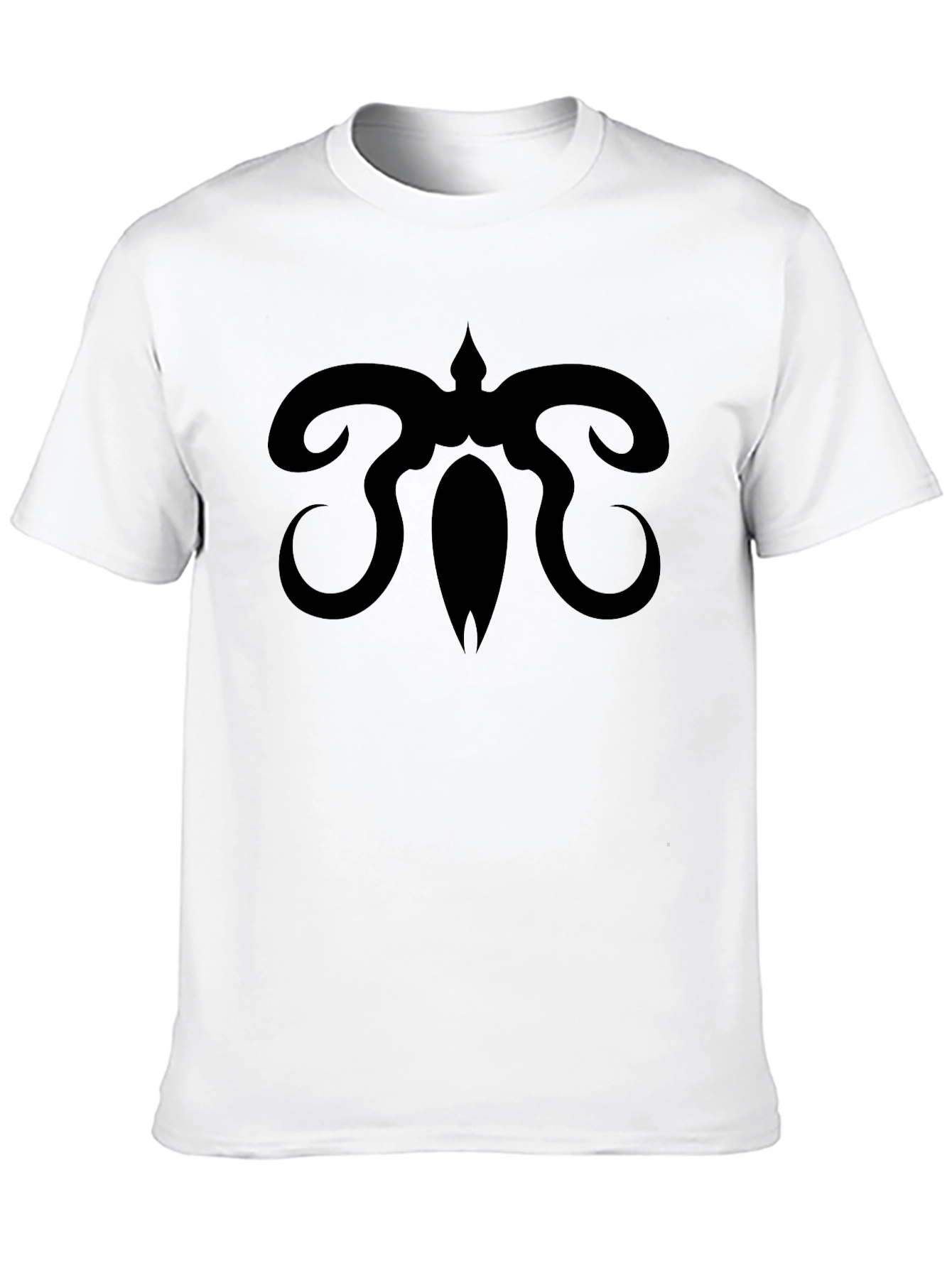 Black Men's Black T-Shirt with Unique Graphic Design view 10