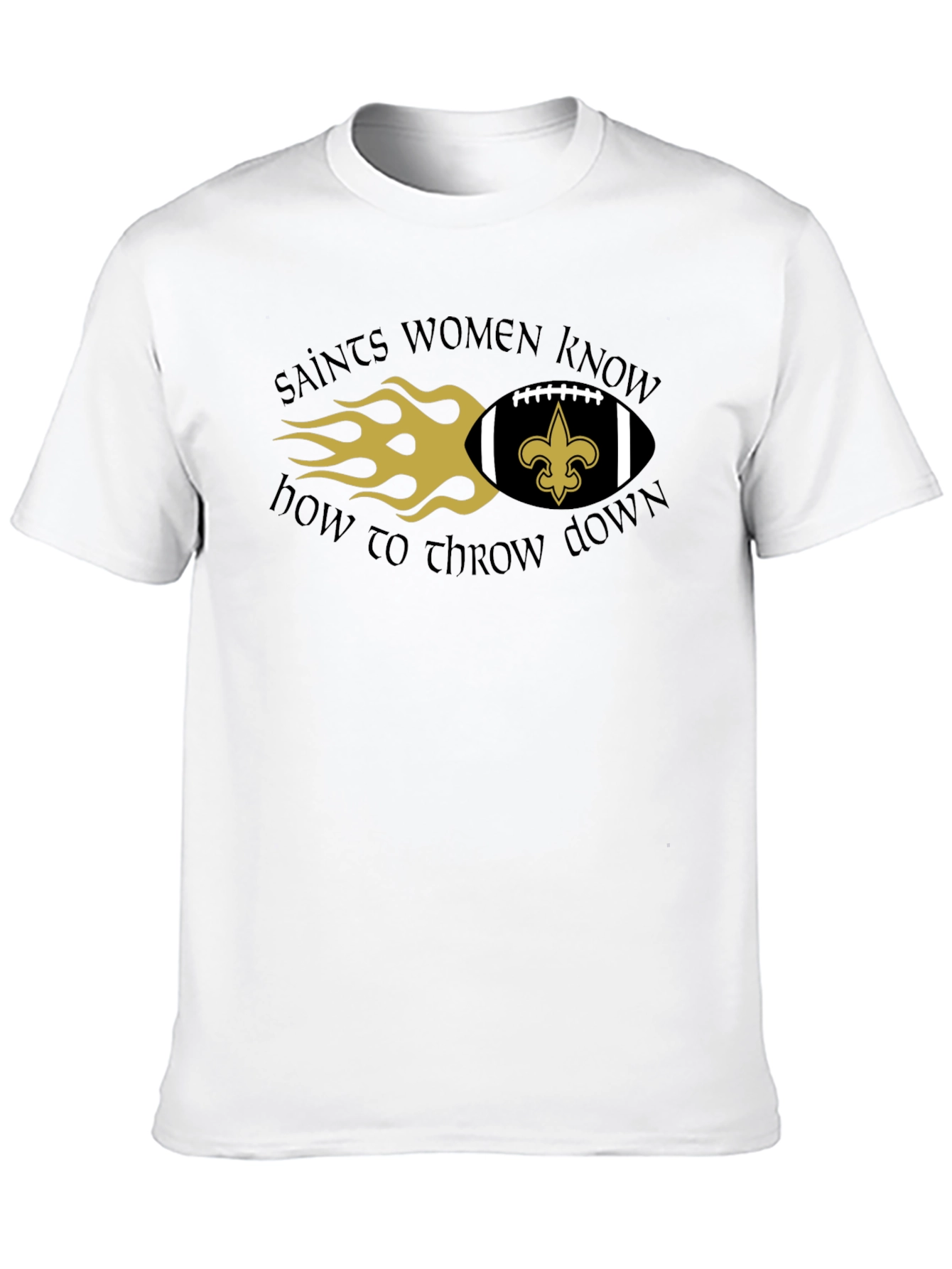 Black Saints Women Know How to Throw Down T-Shirt view 10