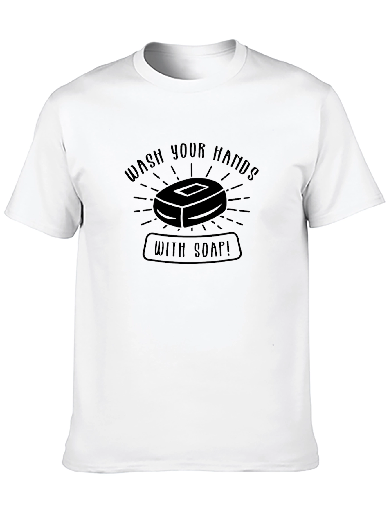 Black Wash Your Hands With Soap Black T-Shirt view 10