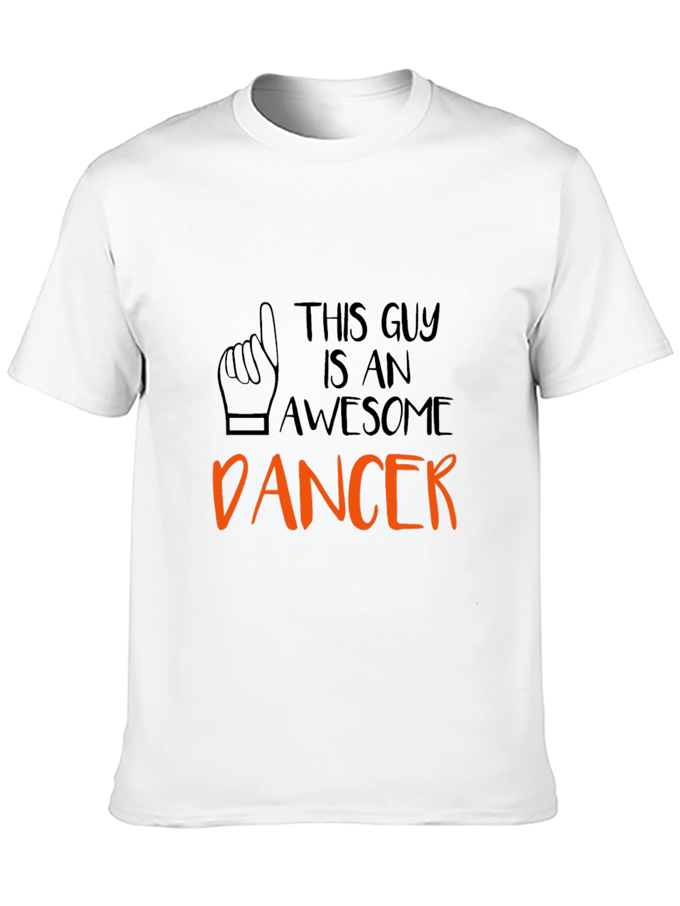 Black Awesome Dancer Graphic Tee - Black Cotton T-Shirt view 10