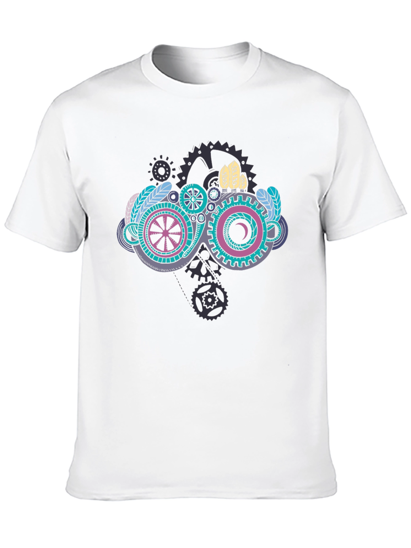 Black Steampunk Goggles Graphic Black T-Shirt view 10