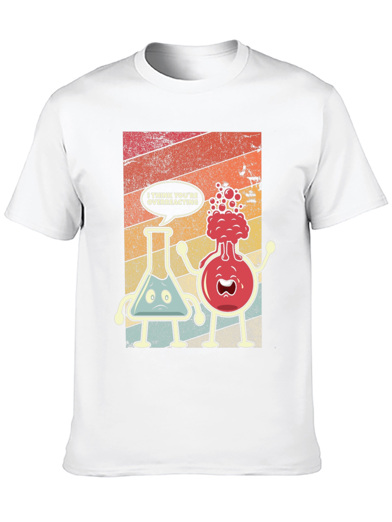 Black Funny Chemistry T-Shirt: Overreacting view 10