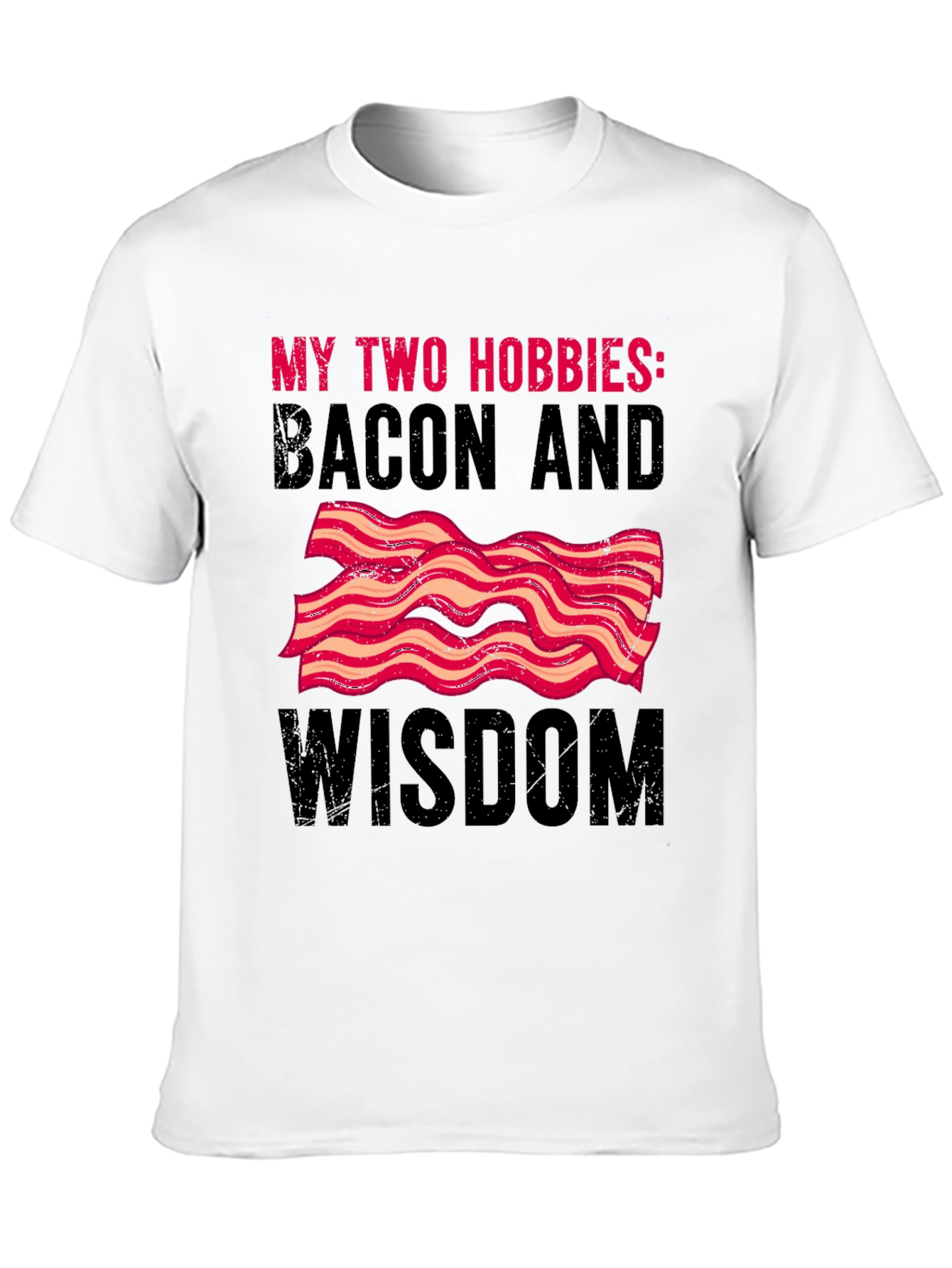 Black Bacon and Wisdom Graphic T-Shirt view 10