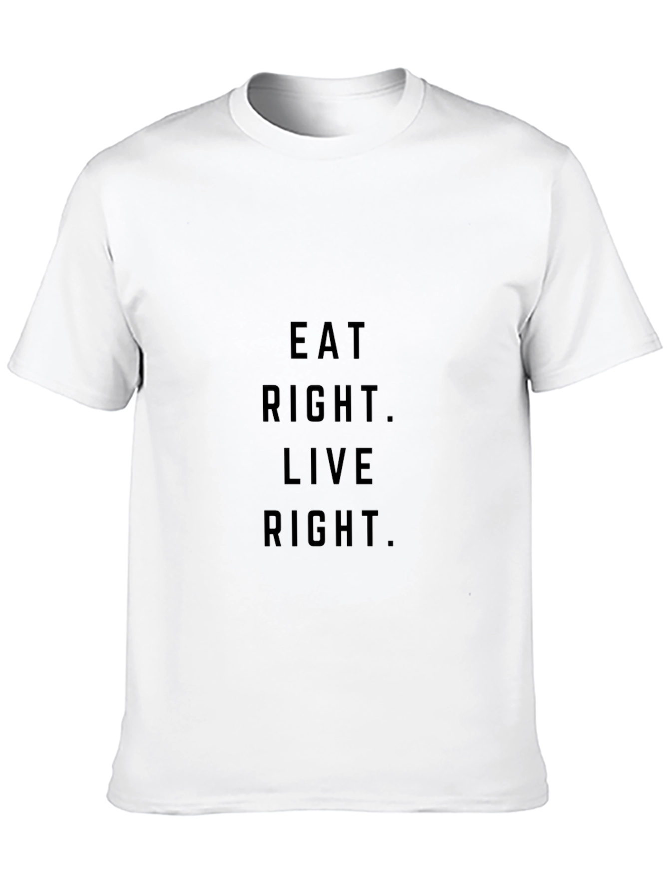 Black Eat Right Live Right Black Graphic Tee view 10