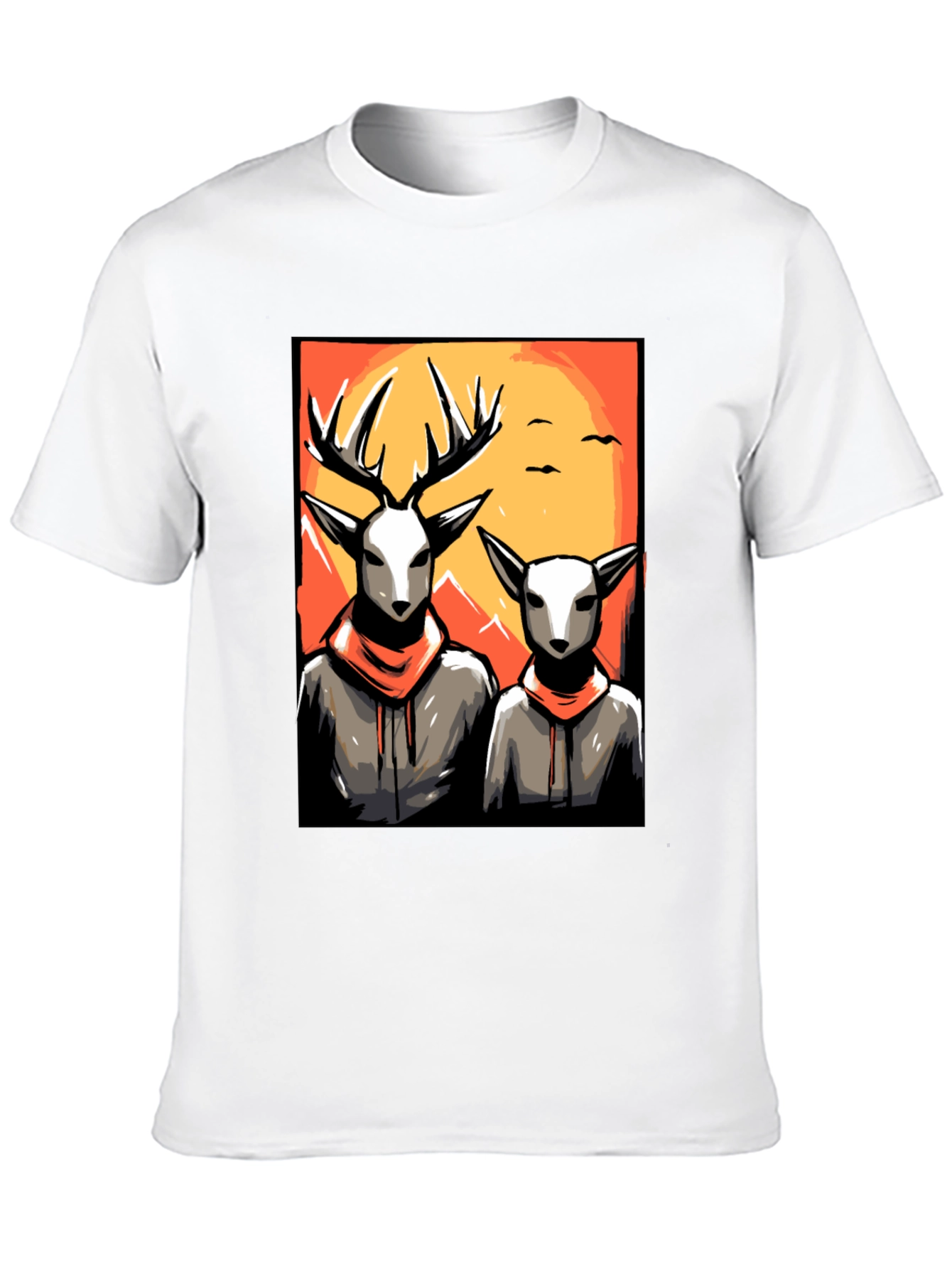 Black Deer Duo Graphic Tee - Cool Urban Style view 10