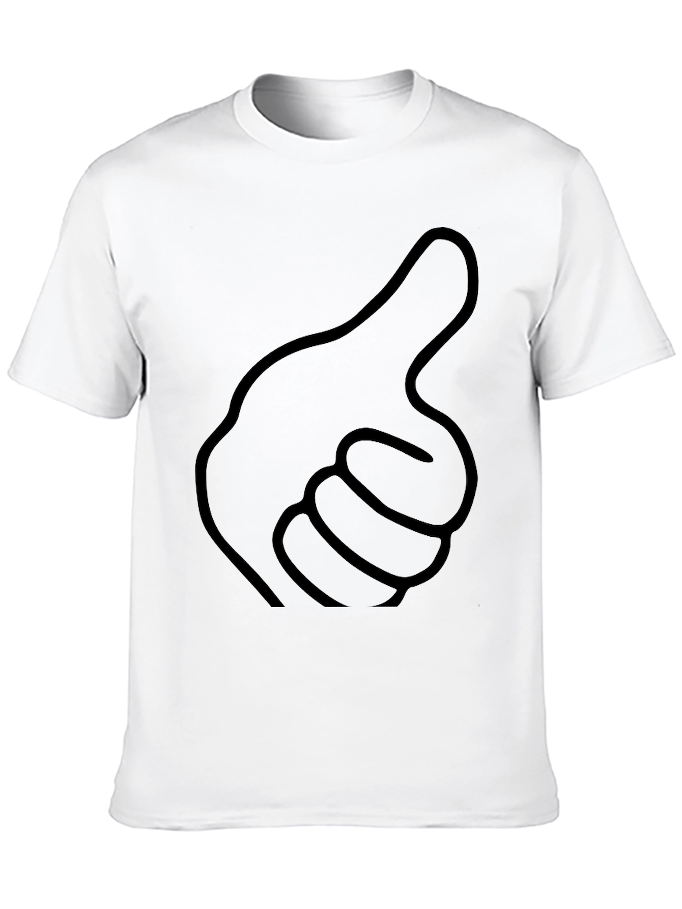 Black Thumbs Up Graphic Black T-Shirt view 10