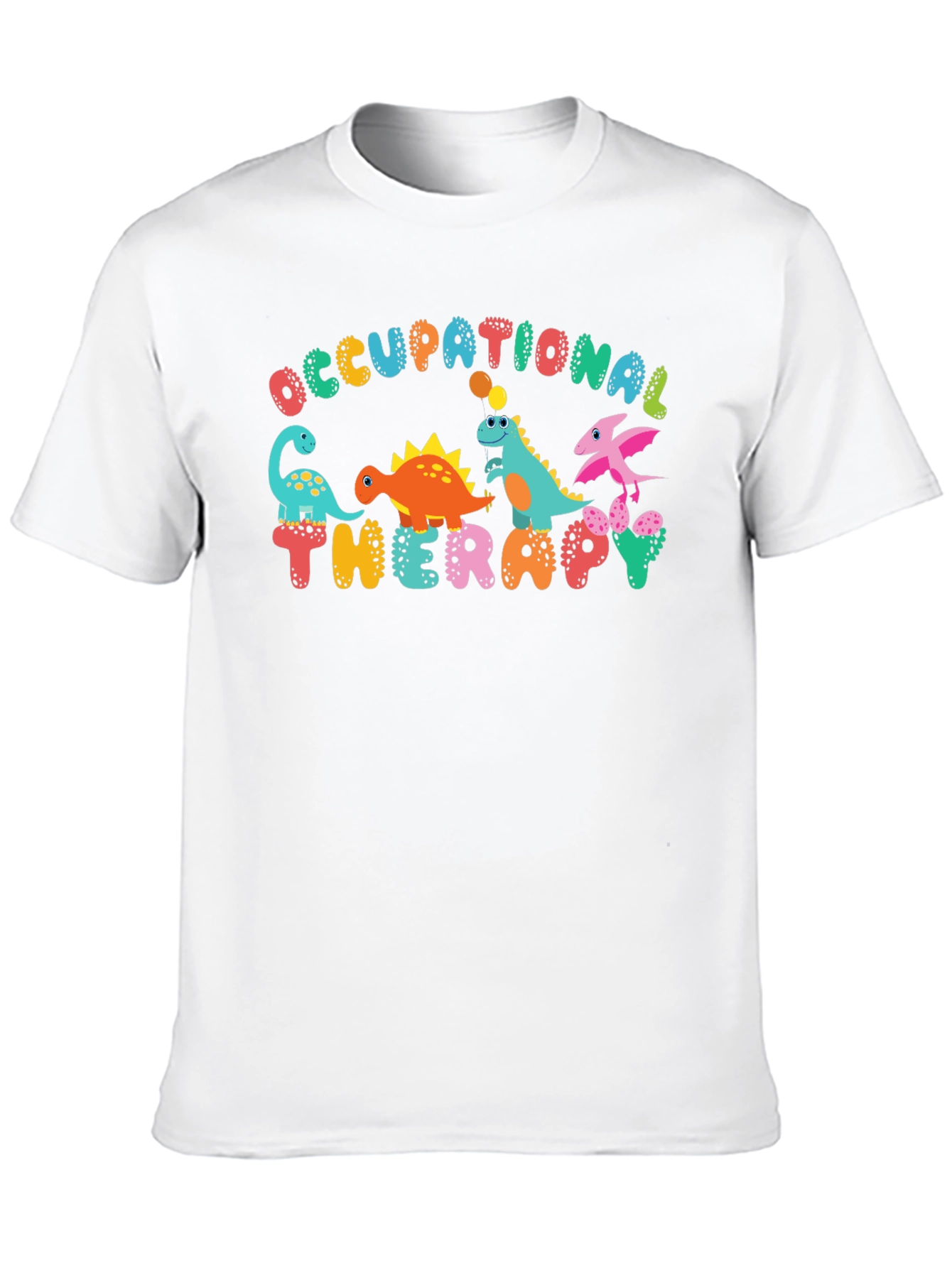 Black Occupational Therapy Dinosaur T-Shirt view 10