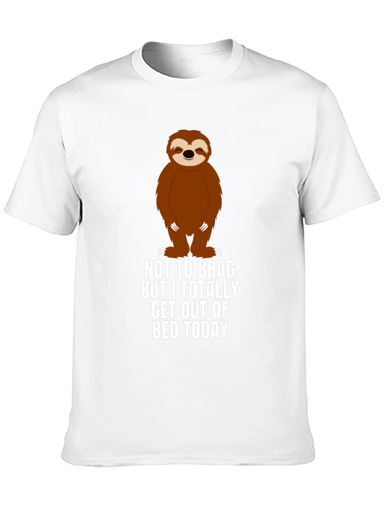 Black Sloth 'Out of Bed' Graphic T-Shirt view 10