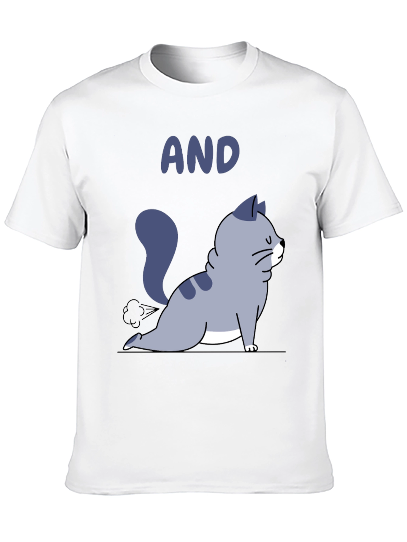 Black Farting Cat Tee - Funny Graphic T-Shirt for Cat Lovers view 10