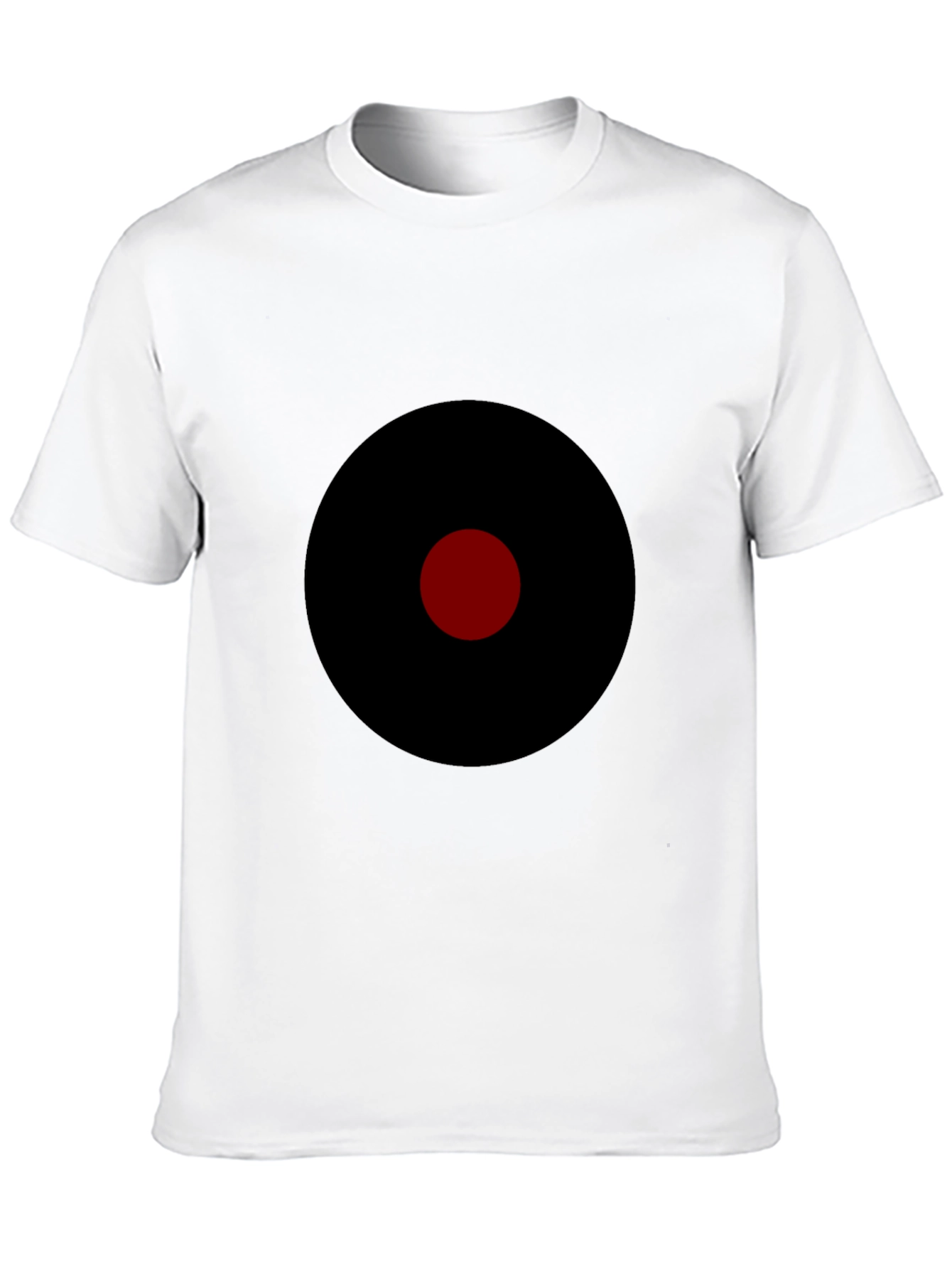 Black Men's Black T-Shirt with Target Graphic view 10