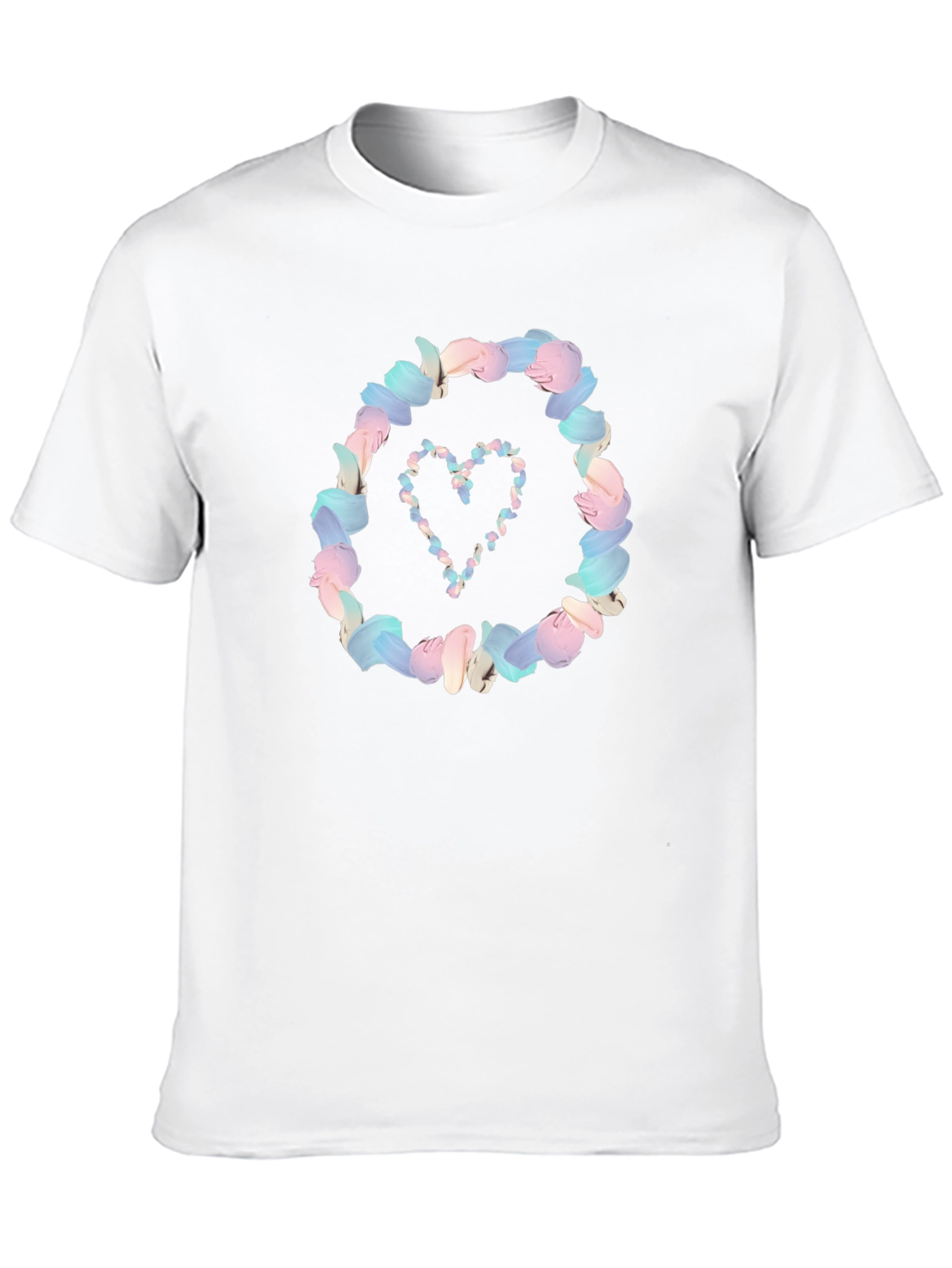 Black Floral Heart Graphic Black T-Shirt view 10