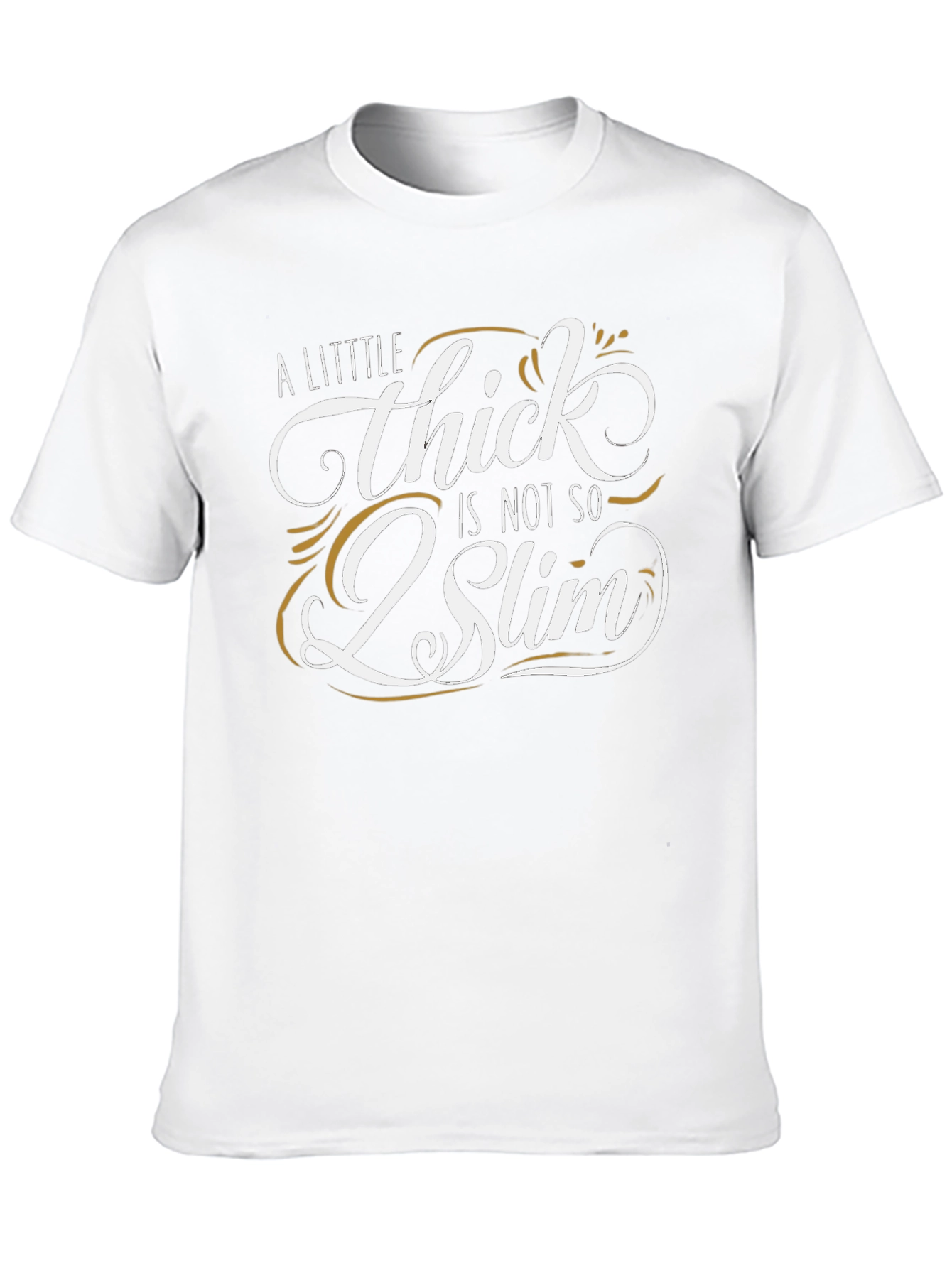 Black A Little Thick is Not So 2 Slim T-Shirt view 10