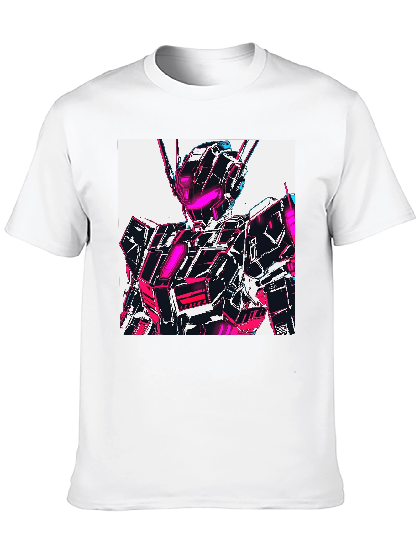 Black Cyberpunk Robot T-Shirt view 10