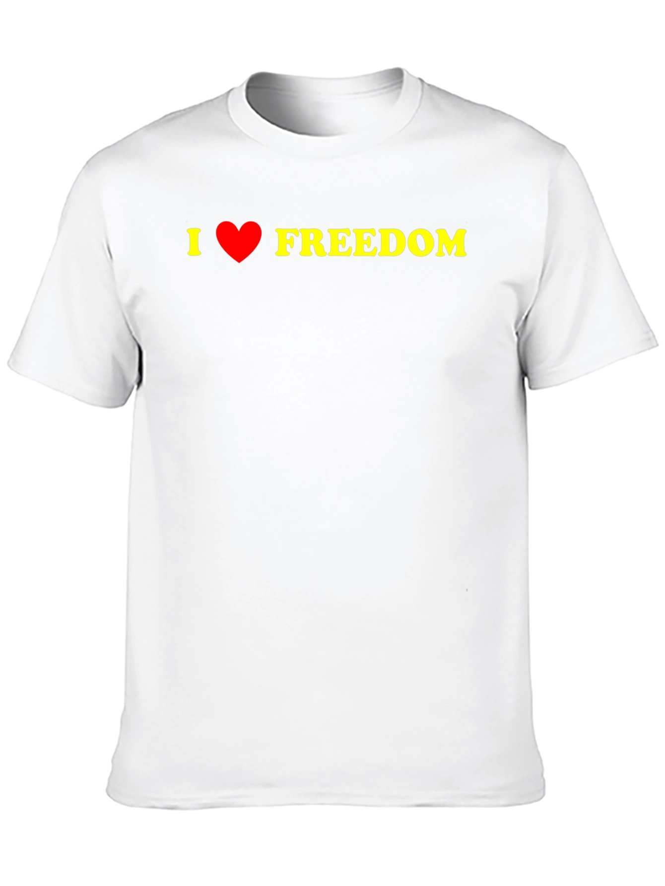 Black I Love Freedom Graphic Tee - Black Casual T-Shirt view 10