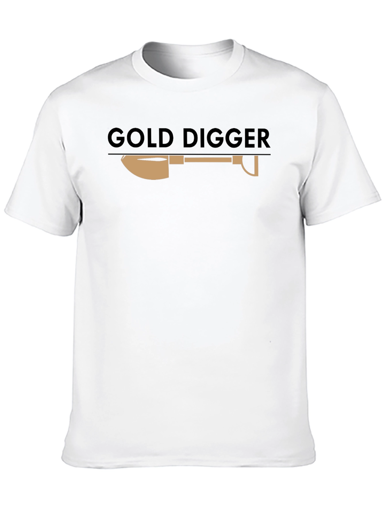 Black Gold Digger Graphic Tee - Novelty Design T-Shirt view 10