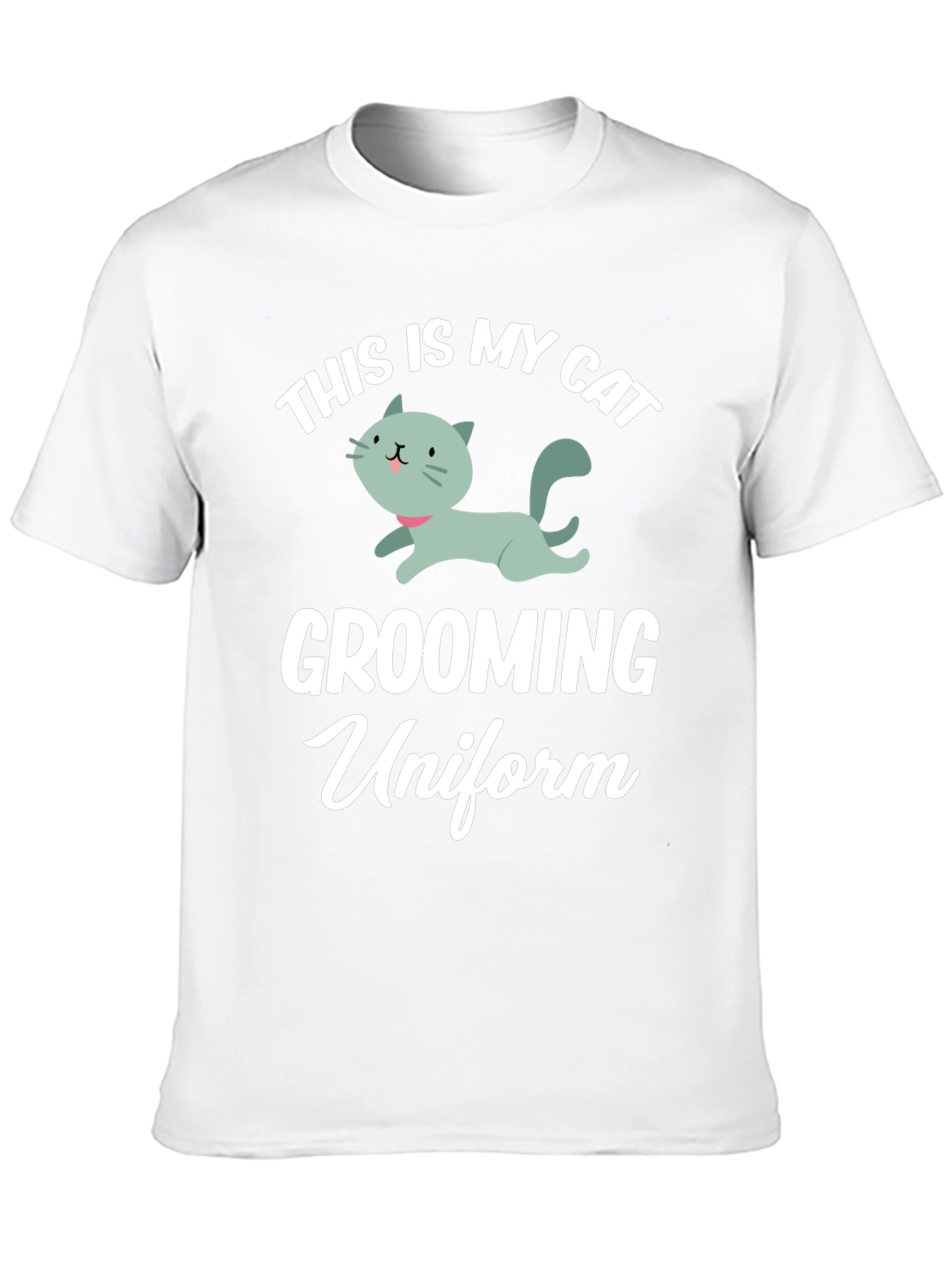 Black Cat Grooming Uniform T-Shirt - Funny Pet Lover Tee view 10