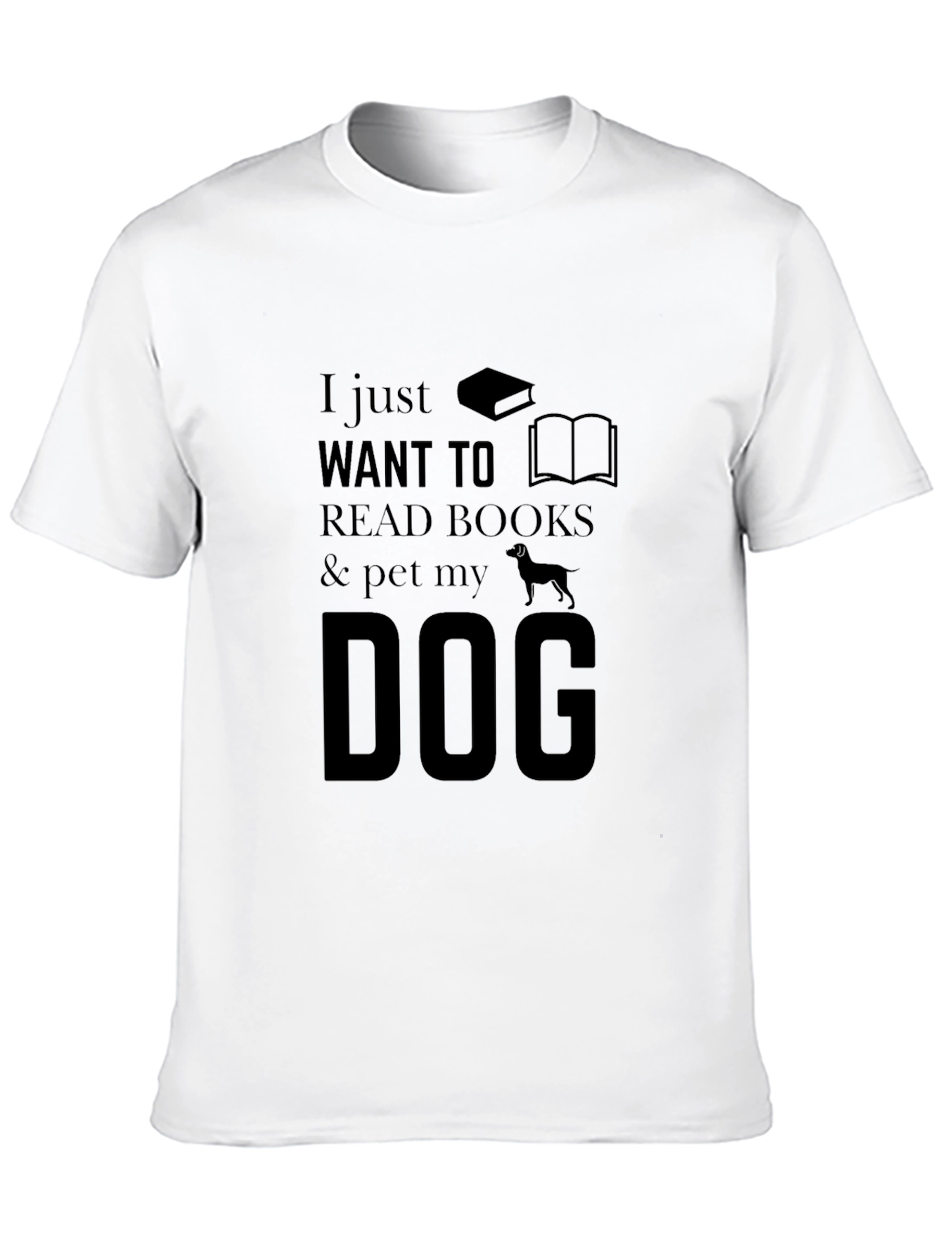 Black Book Lover's T-Shirt: Read Books & Pet My Dog view 10