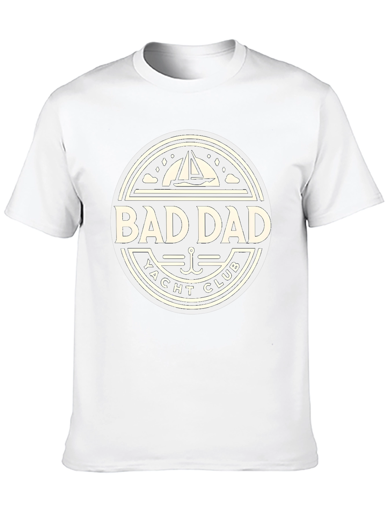 Black Bad Dad Yacht Club Black T-Shirt view 10
