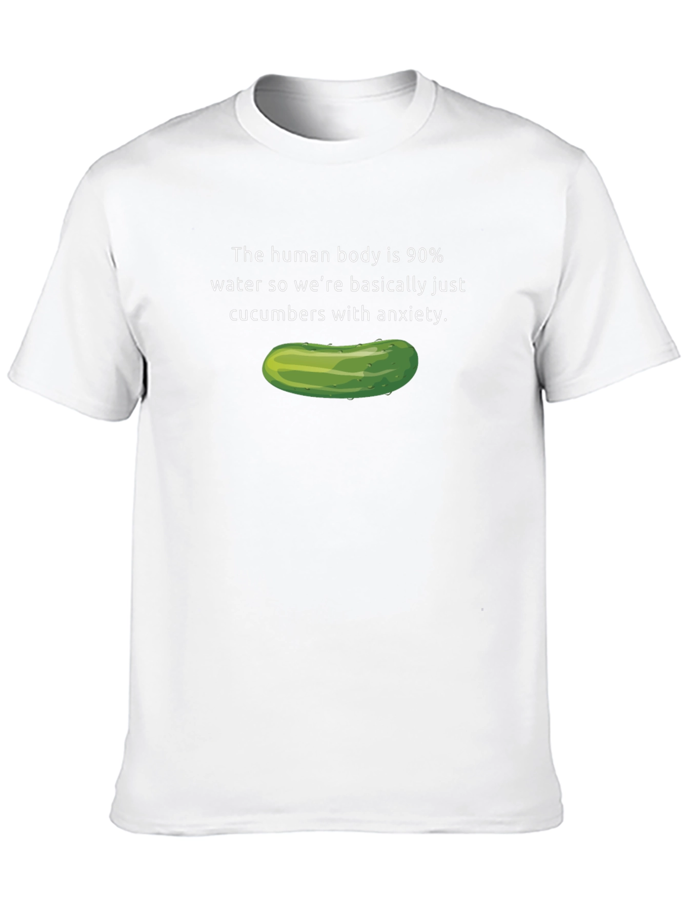 Black Cucumber Anxiety Graphic T-Shirt view 10