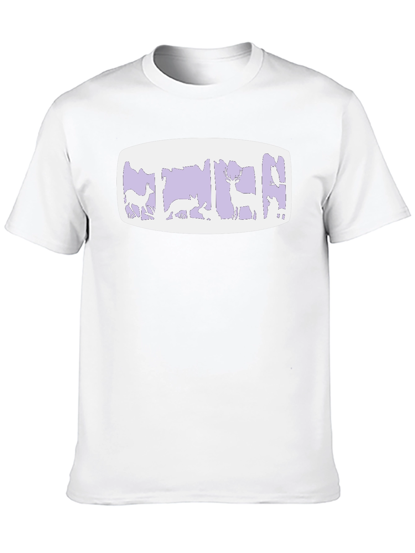 Black Nature Scene Graphic Tee - Black Cotton Blend Shirt view 10