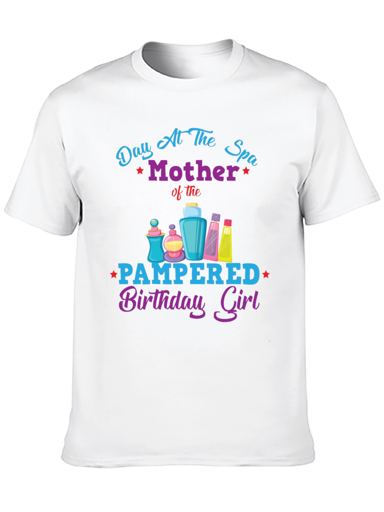 Black Mother's Day Spa Birthday Girl Graphic Tee view 10