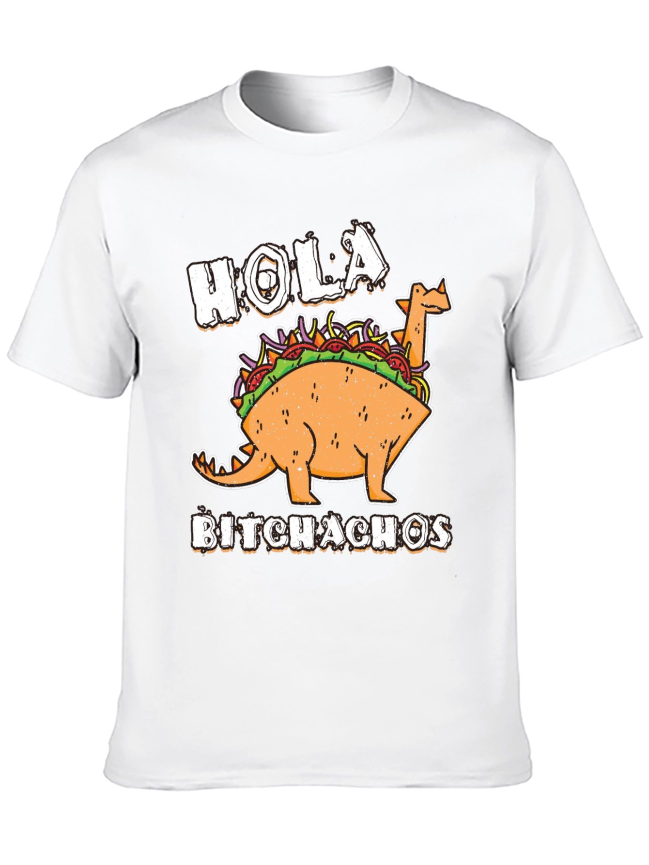 Hola Bitchachos T-Shirt - Funny Dino Taco - 10