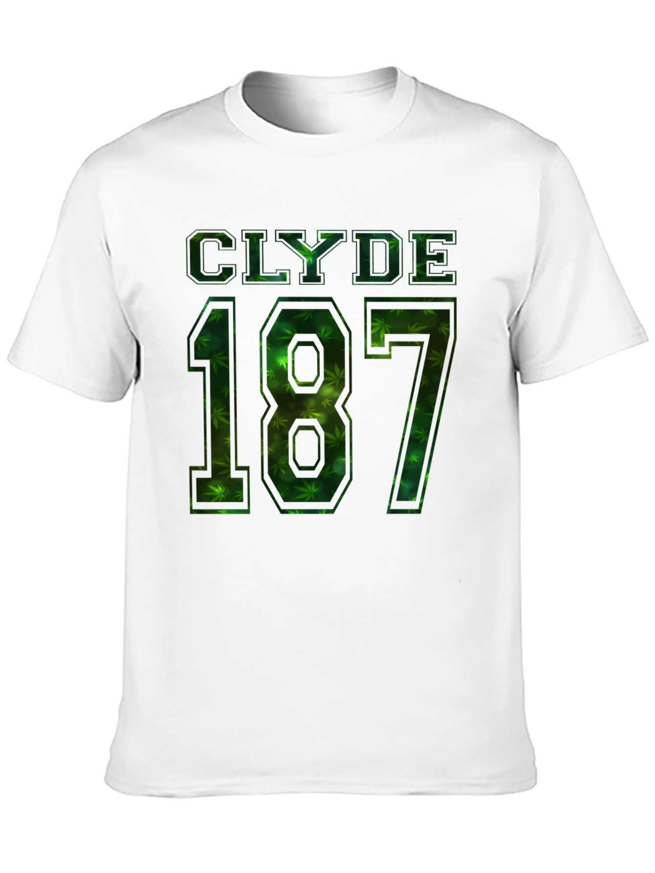 Black Clyde 187 Graphic T-Shirt - Weed Leaf Design view 10
