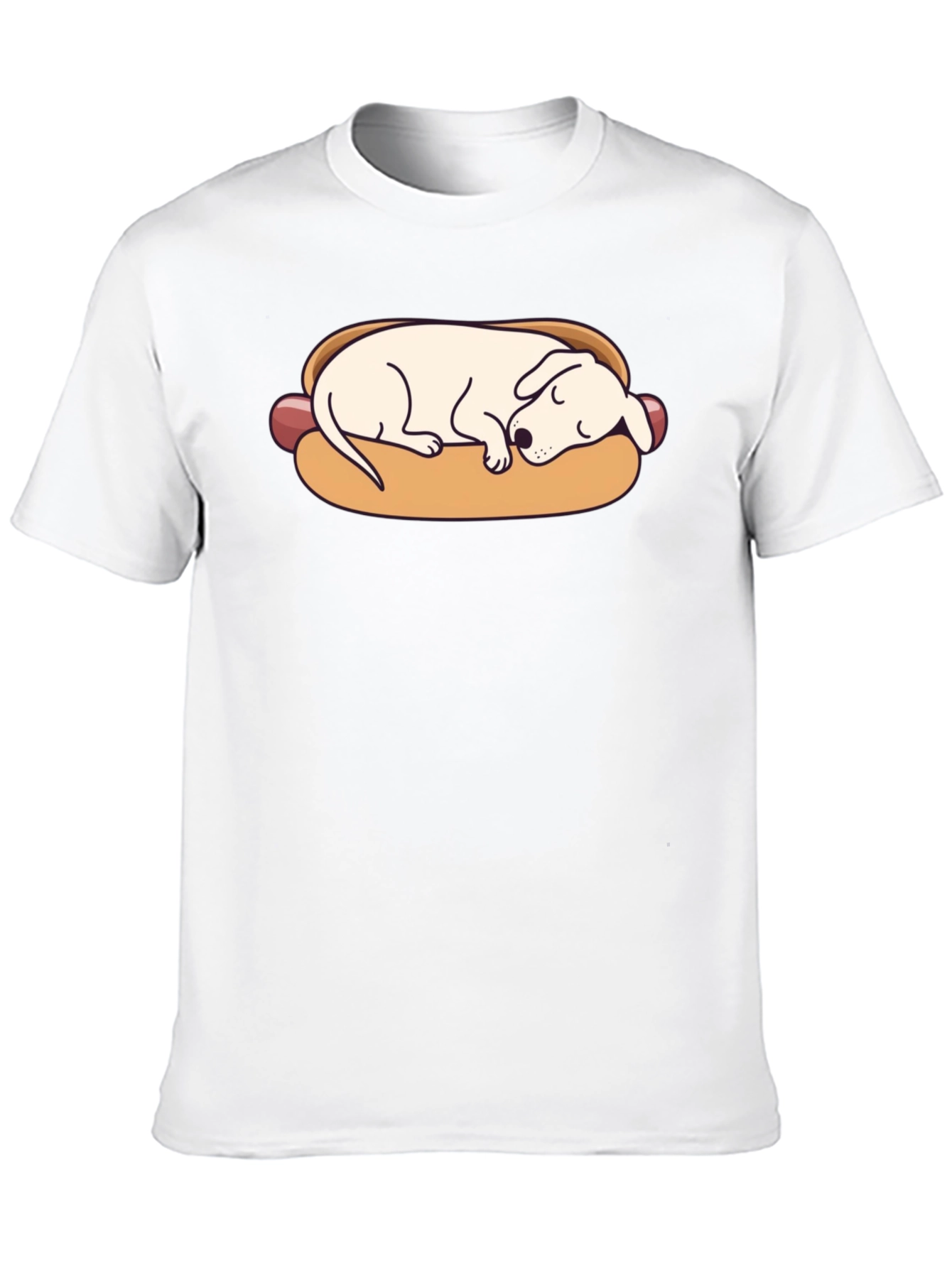 Black Funny Hot Dog Dog T-Shirt view 10