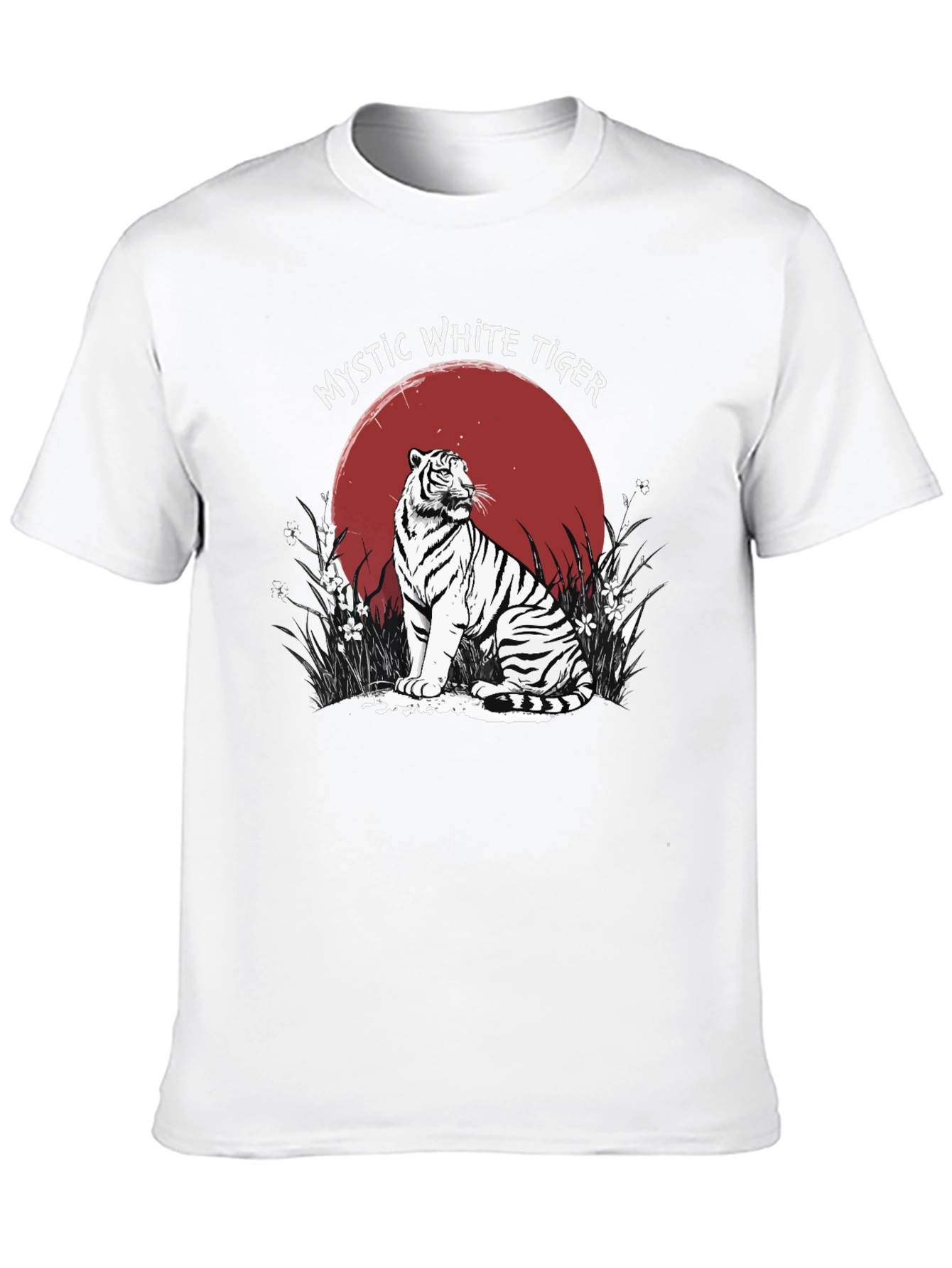 Black Mystic White Tiger Graphic T-Shirt view 10