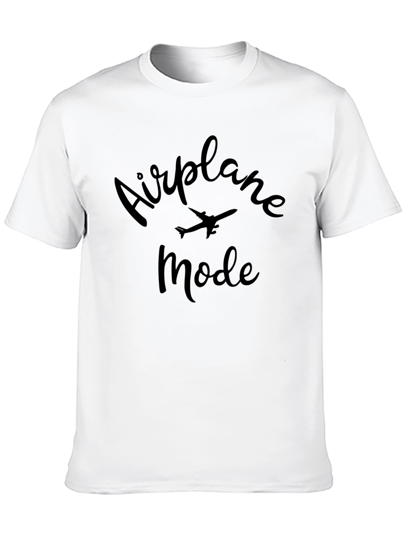 Black Airplane Mode Black T-Shirt view 10