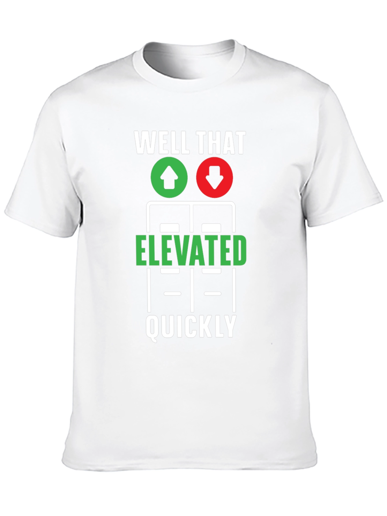 Black Elevated Quickly T-Shirt - Funny Stock Market Tee view 10