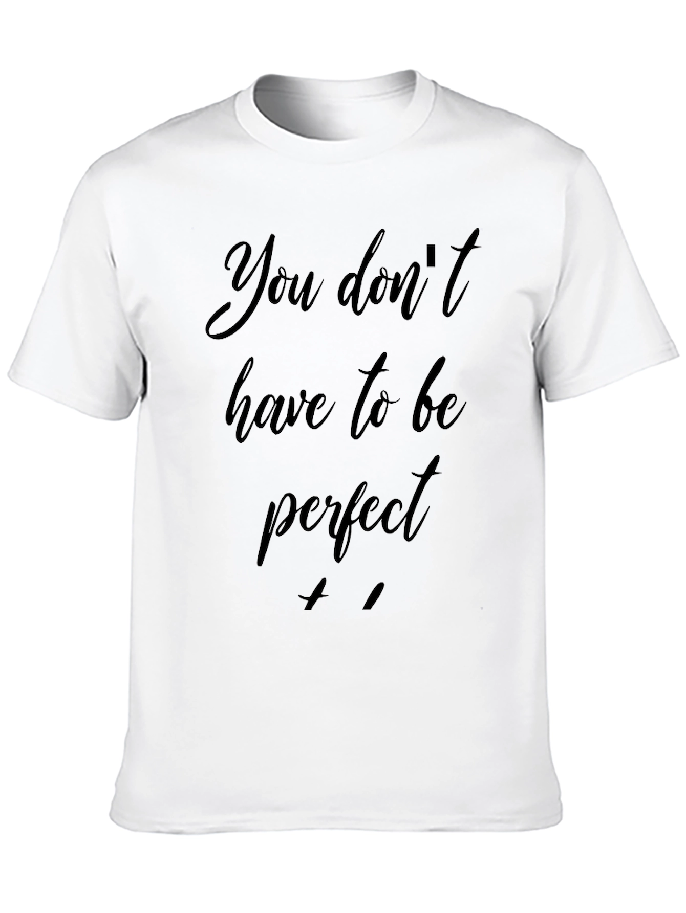 Black Inspirational Graphic Tee - Be Imperfect view 10