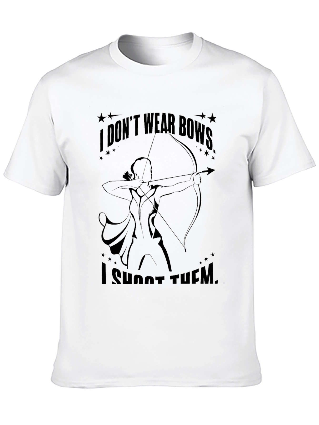 Black Archer Graphic Tee - I Don't Wear Bows, I Shoot Them view 10
