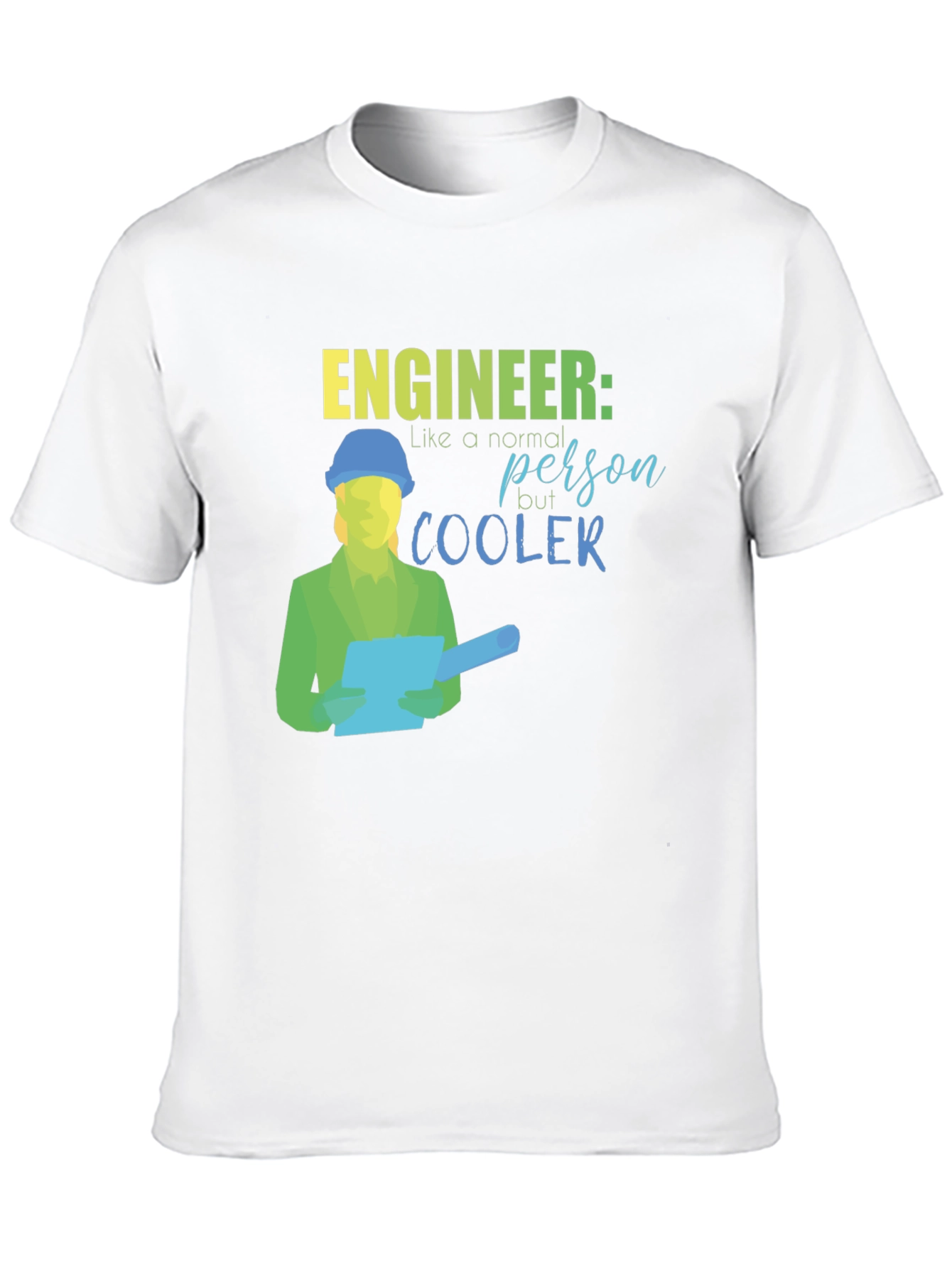 Black Engineer Cooler Black T-Shirt view 10
