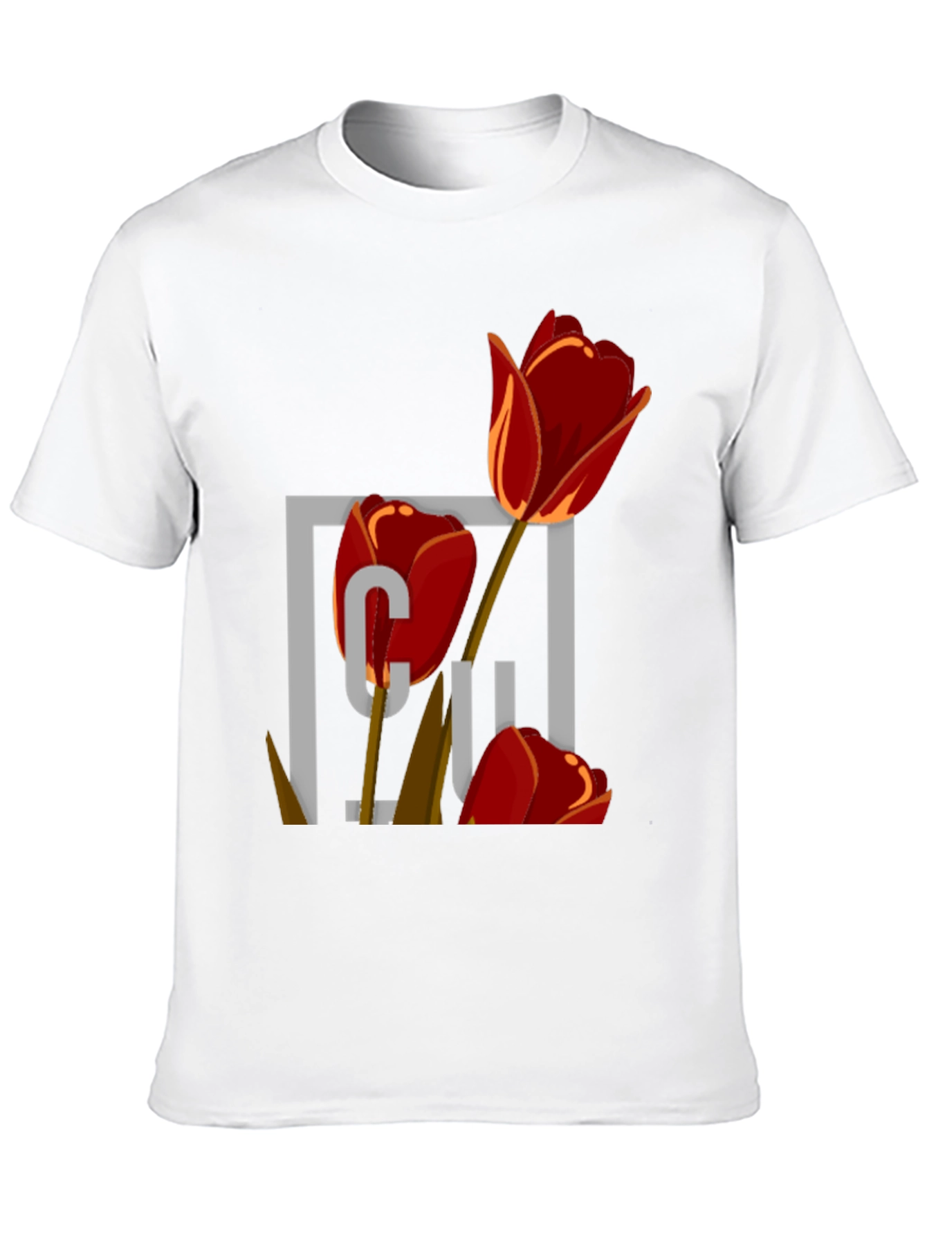 Black Floral Graphic Print Tee - Trendy Casual Wear view 10