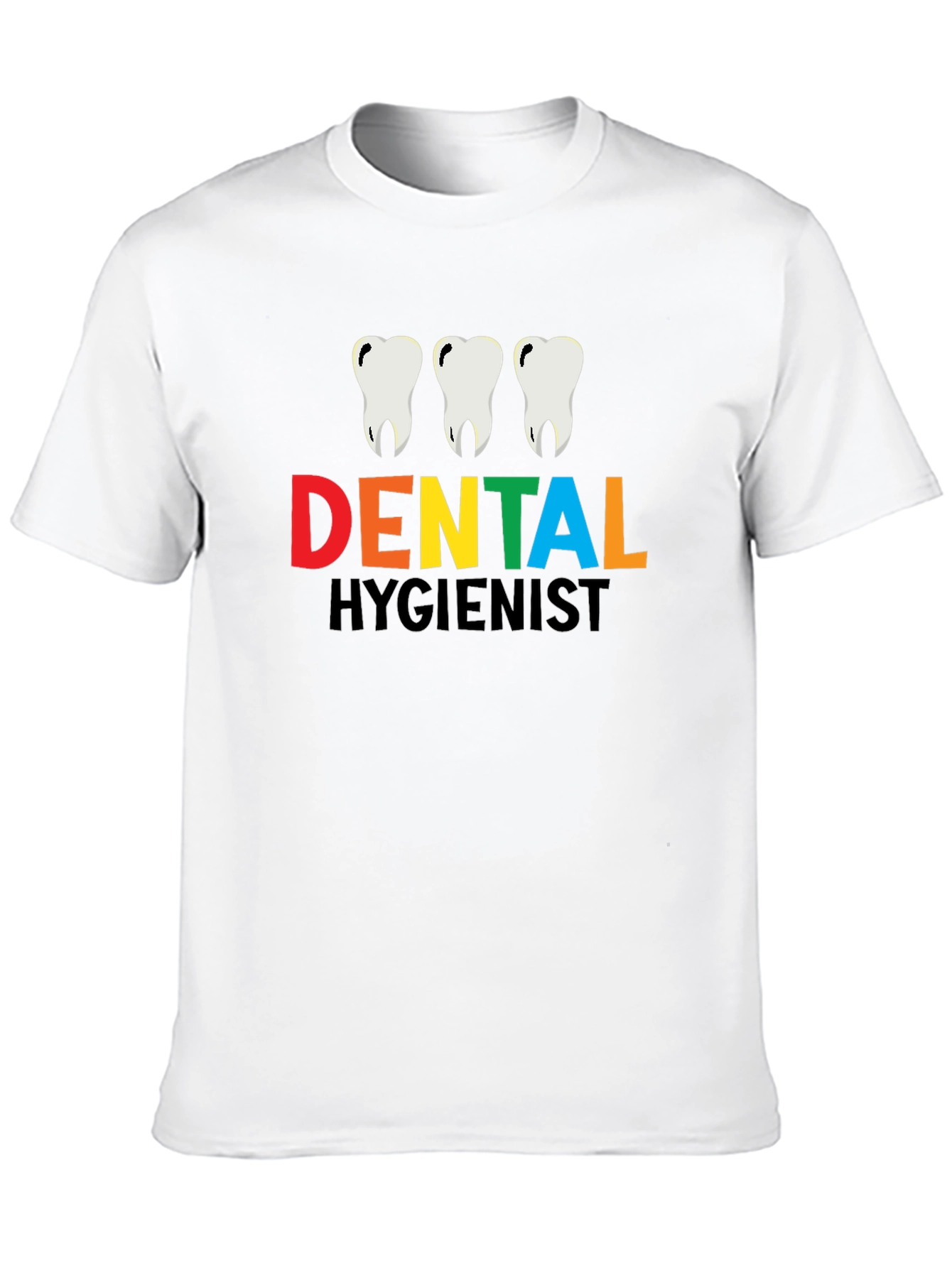 Black Dental Hygienist T-Shirt - Black Cotton Tee view 10
