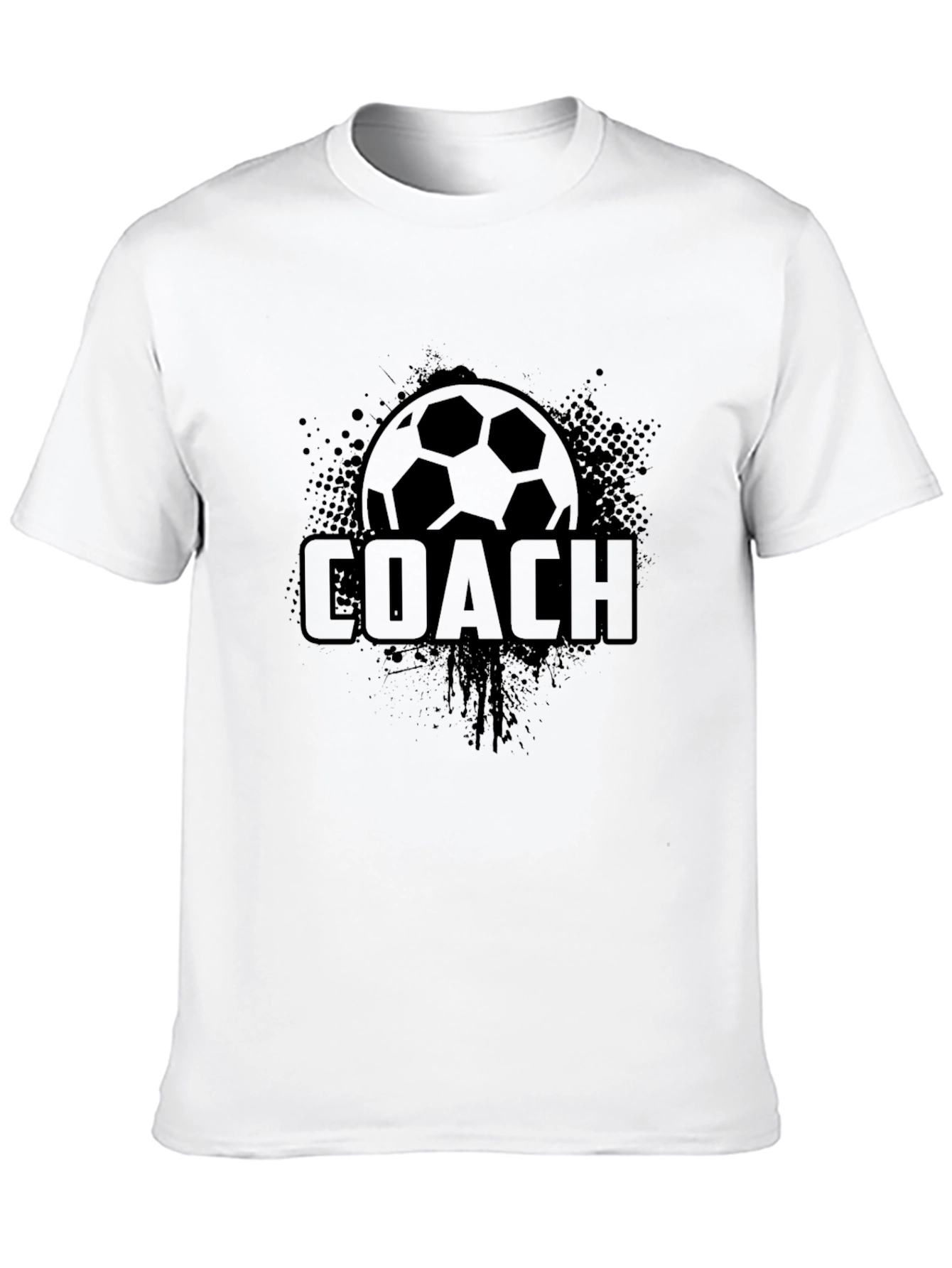 Black Soccer Coach T-Shirt - Sports Fan Apparel view 10