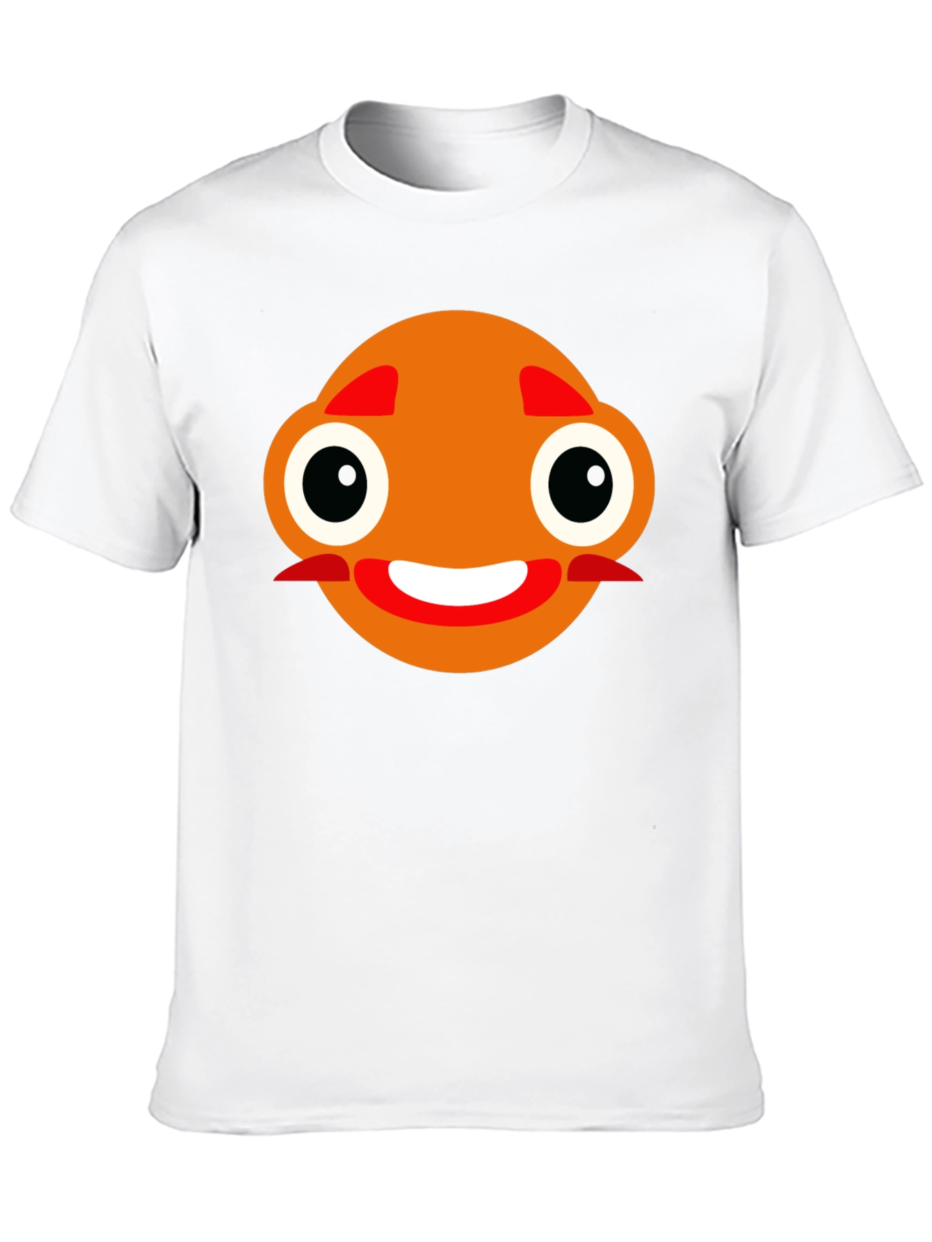 Black Funny Orange Face Black T-Shirt view 10