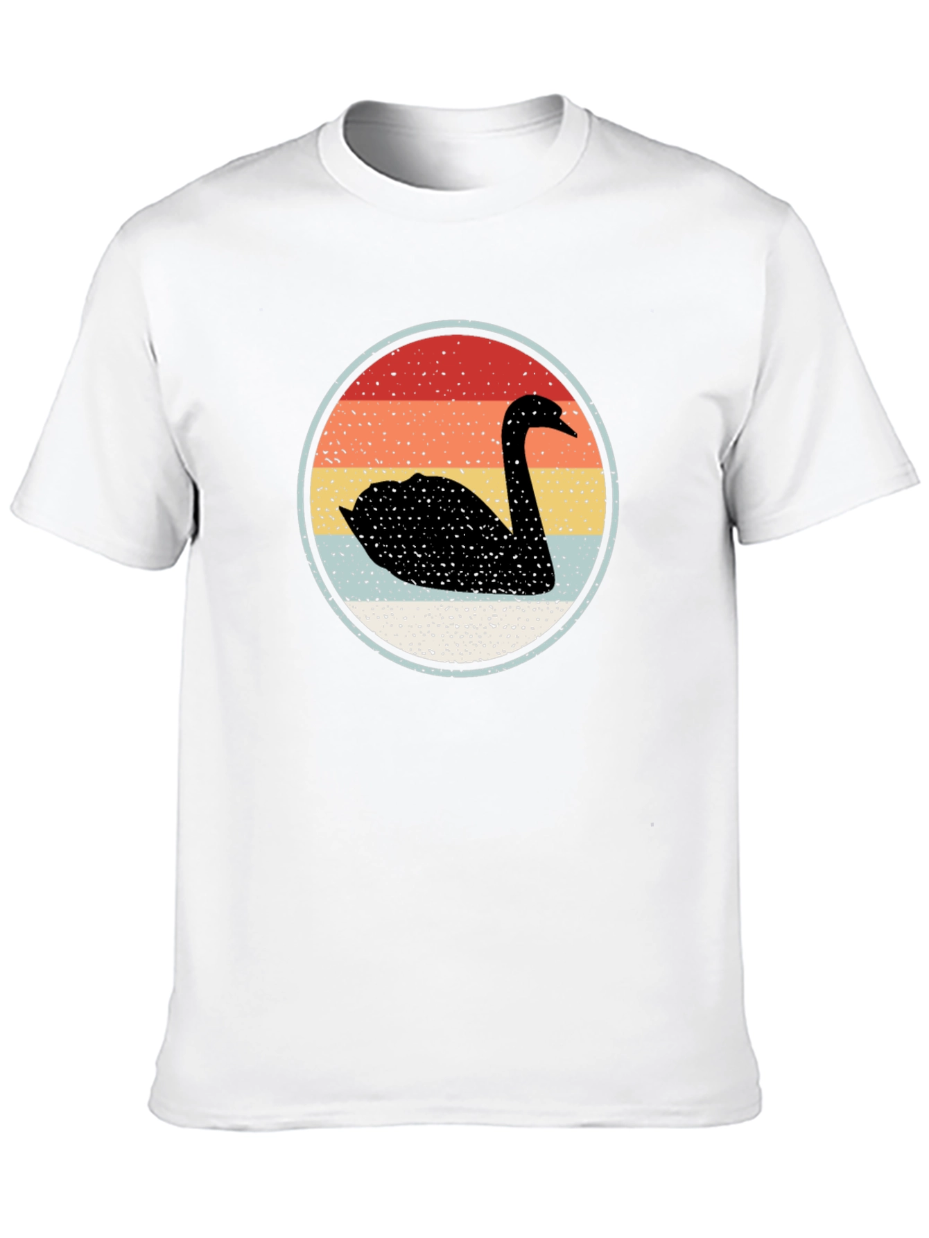 Black Retro Swan Graphic Tee view 10