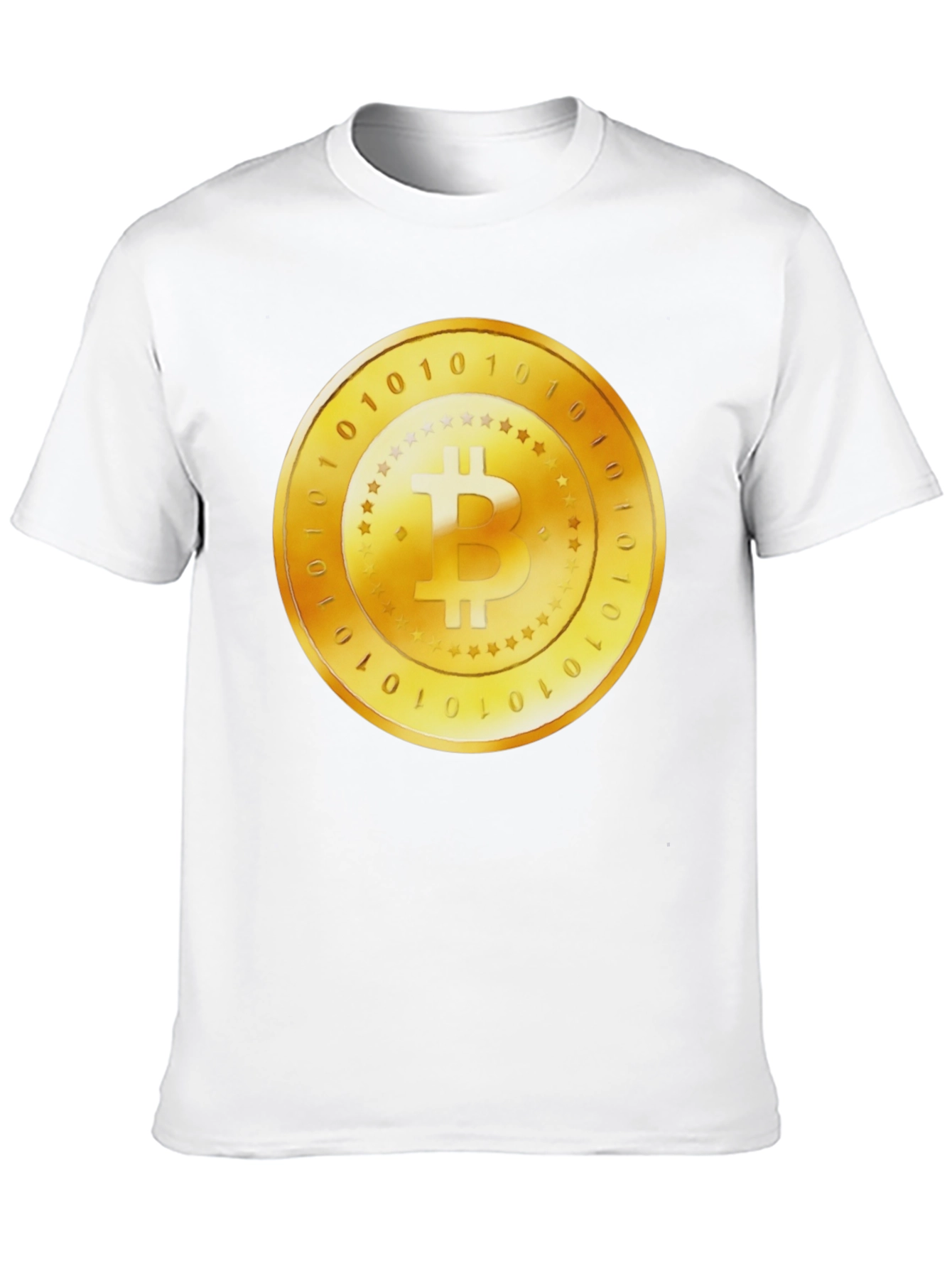 Black Bitcoin Gold Coin Graphic Black T-Shirt view 10