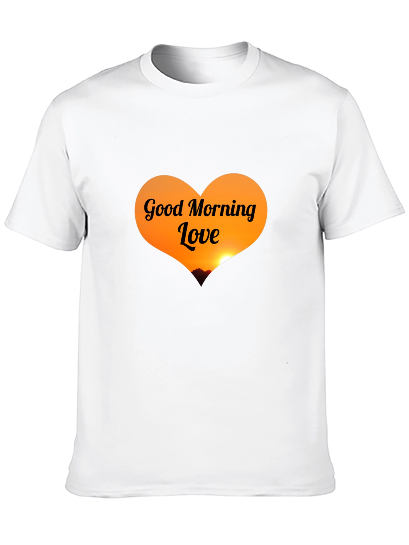 Black Good Morning Love Black T-Shirt view 10