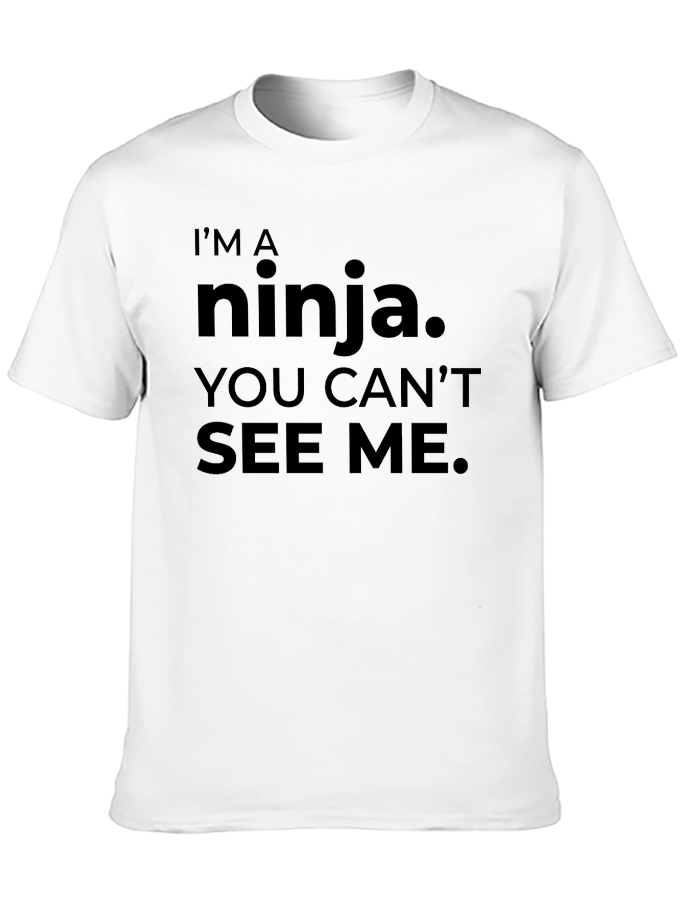 Black I'm A Ninja Graphic T-Shirt - You Can't See Me view 10