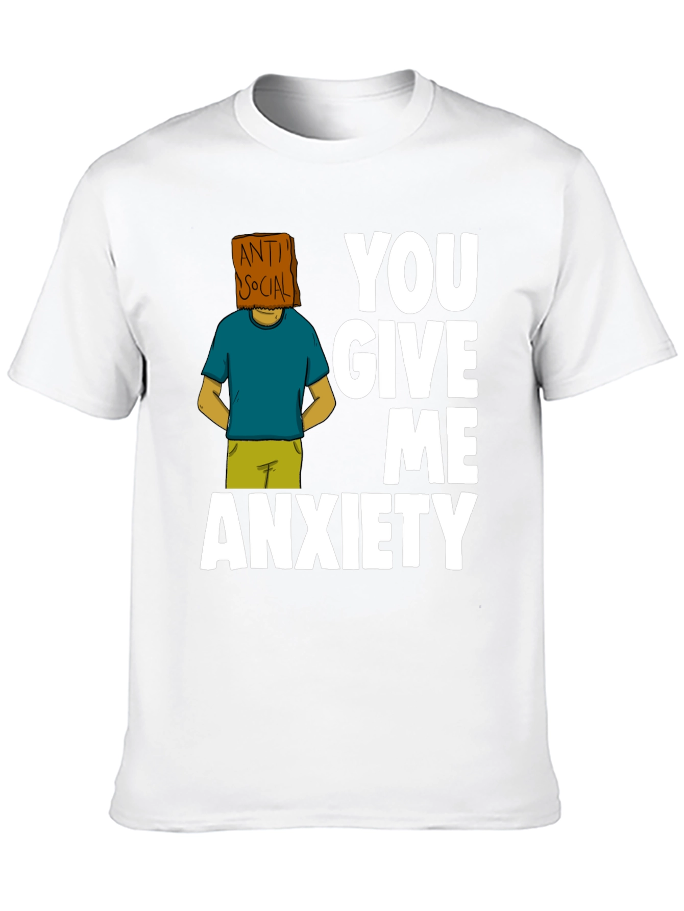 Black Anti-Social Anxiety T-Shirt view 10