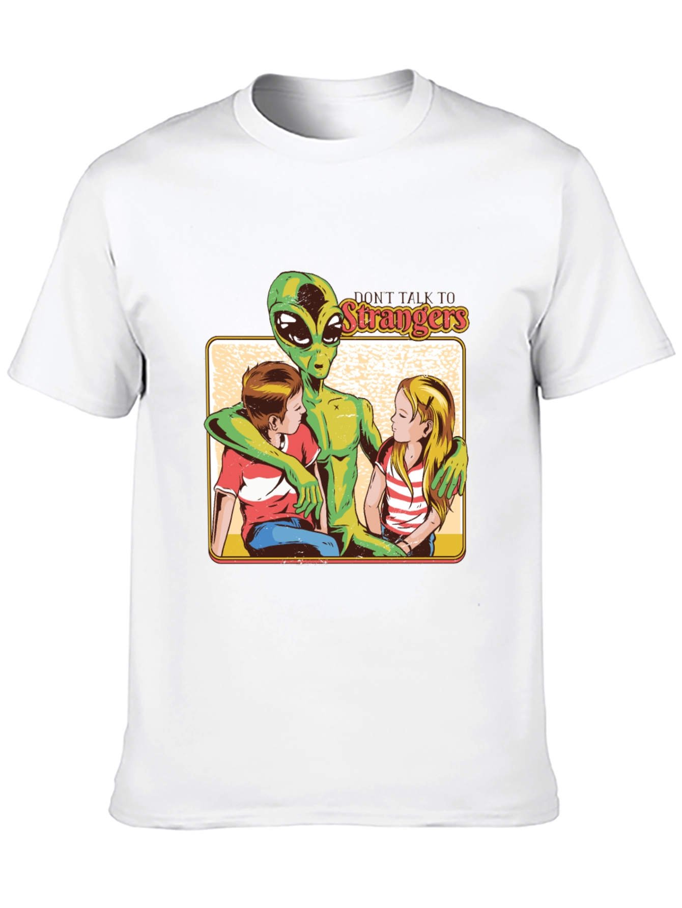 Black Don't Talk to Strangers Alien T-Shirt view 10