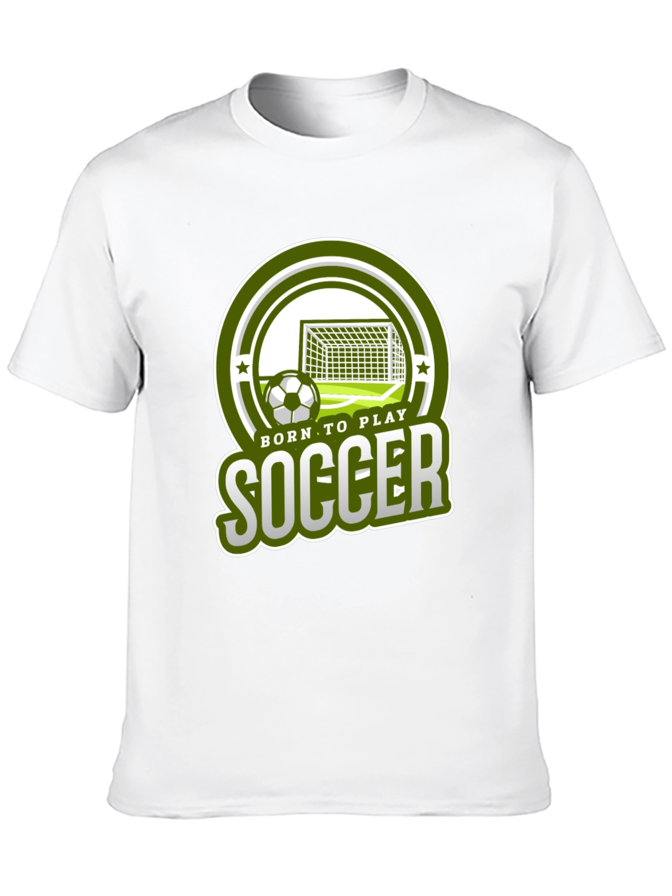 Black Born To Play Soccer Graphic T-Shirt view 10