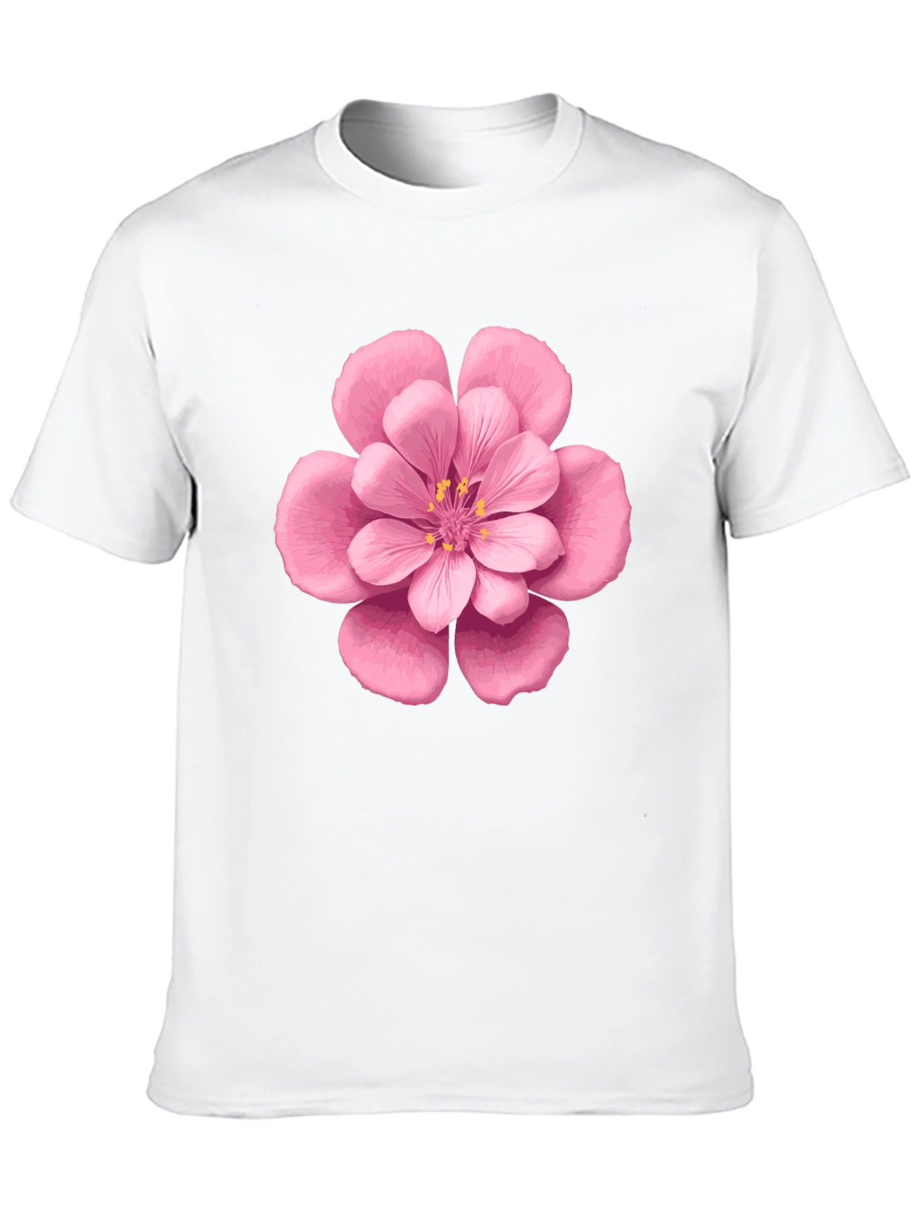 Black Floral Graphic Tee - Pink Blossom Print view 10